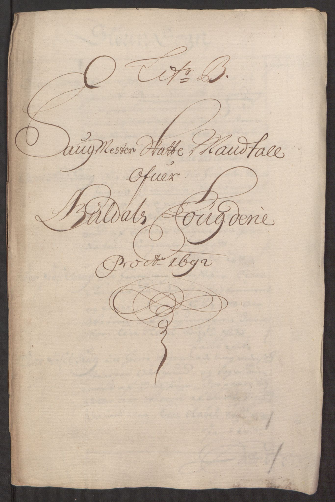 Rentekammeret inntil 1814, Reviderte regnskaper, Fogderegnskap, RA/EA-4092/R59/L3942: Fogderegnskap Gauldal, 1692, p. 75