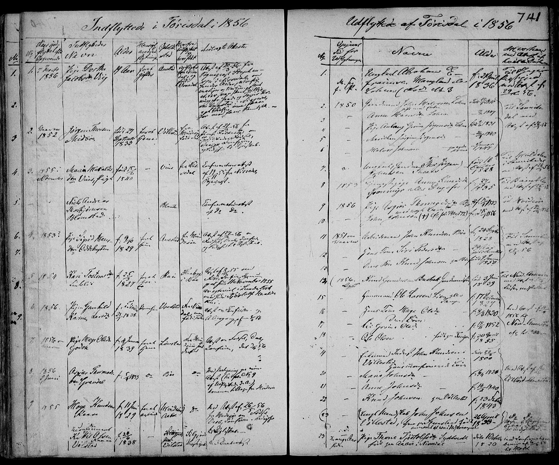 Drangedal kirkebøker, SAKO/A-258/F/Fa/L0007b: Parish register (official) no. 7b, 1837-1856, p. 741