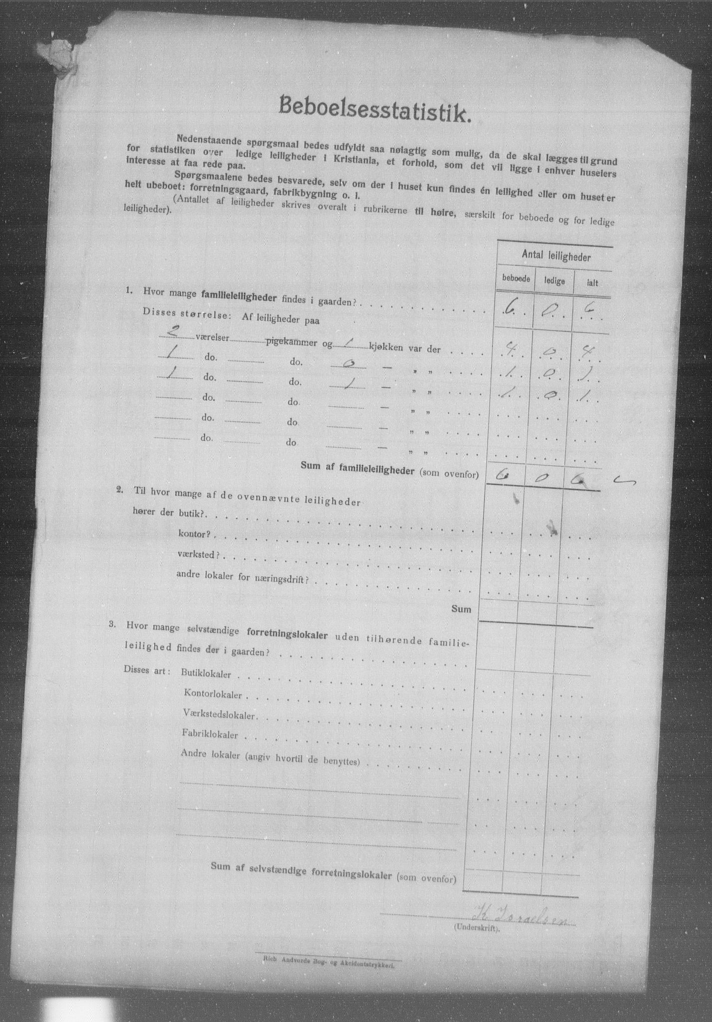 OBA, Municipal Census 1904 for Kristiania, 1904, p. 1456