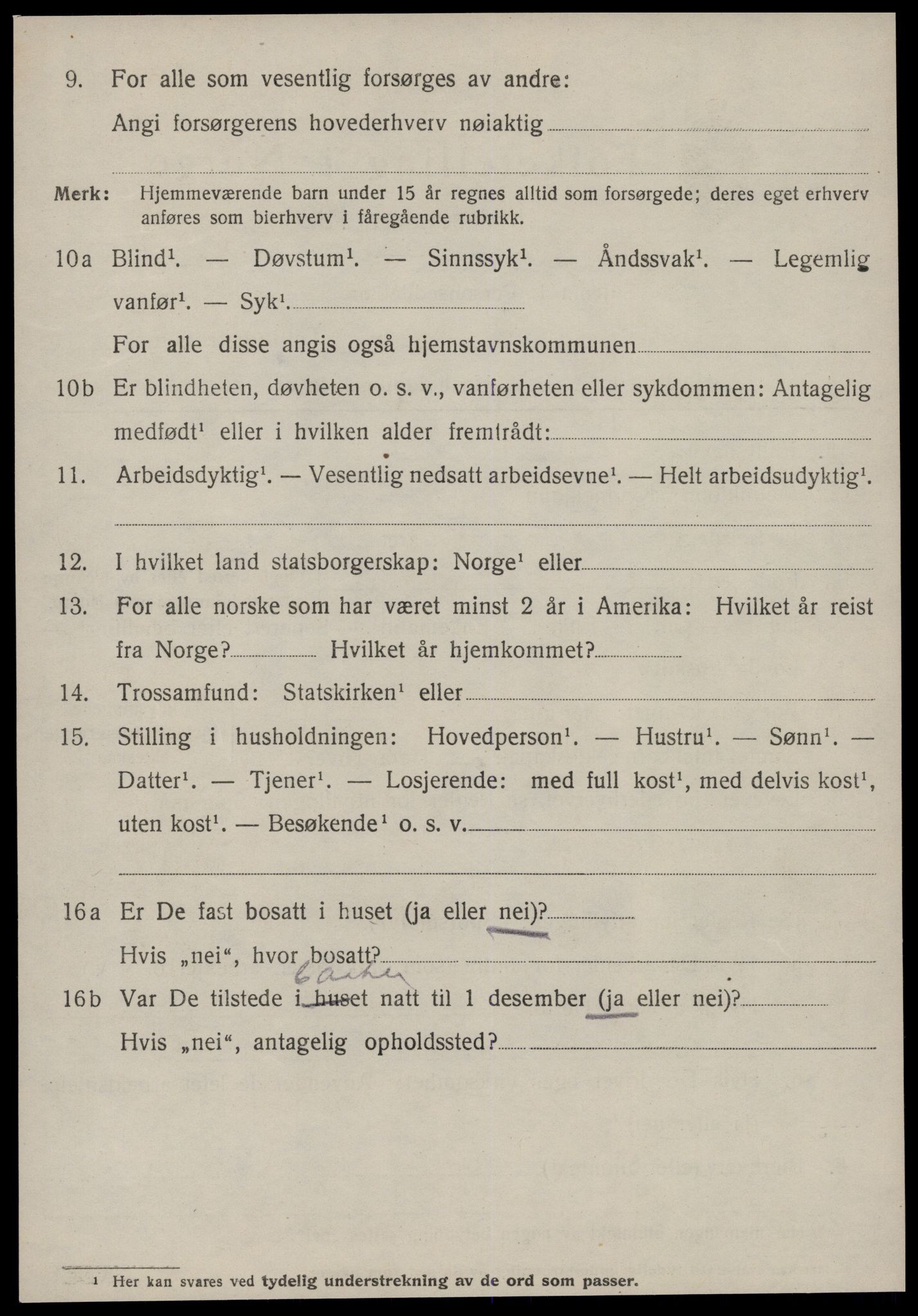 SAT, 1920 census for Sande (MR), 1920, p. 2691