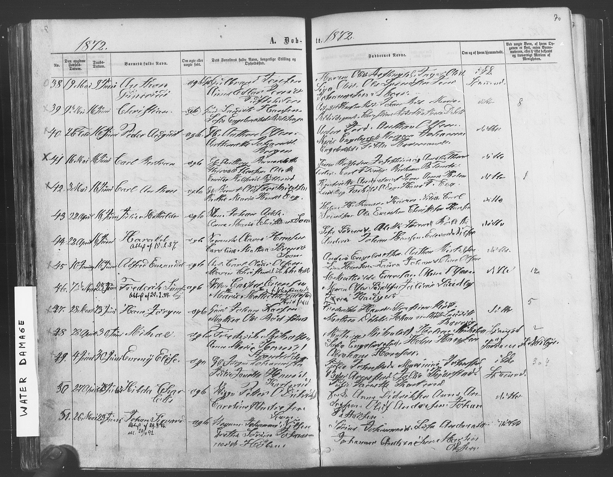 Vestby prestekontor Kirkebøker, SAO/A-10893/F/Fa/L0008: Parish register (official) no. I 8, 1863-1877, p. 70