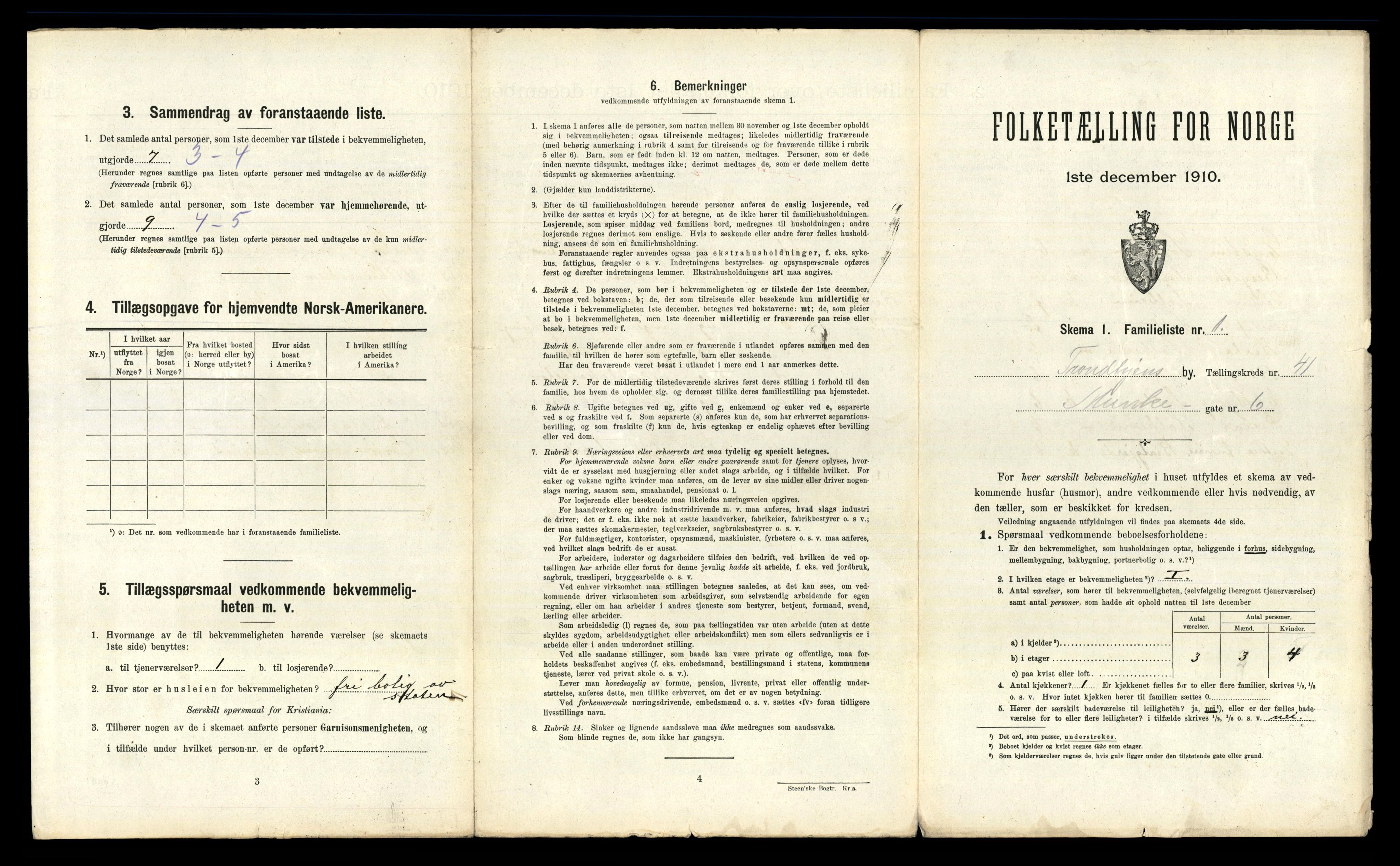 RA, 1910 census for Trondheim, 1910, p. 10839