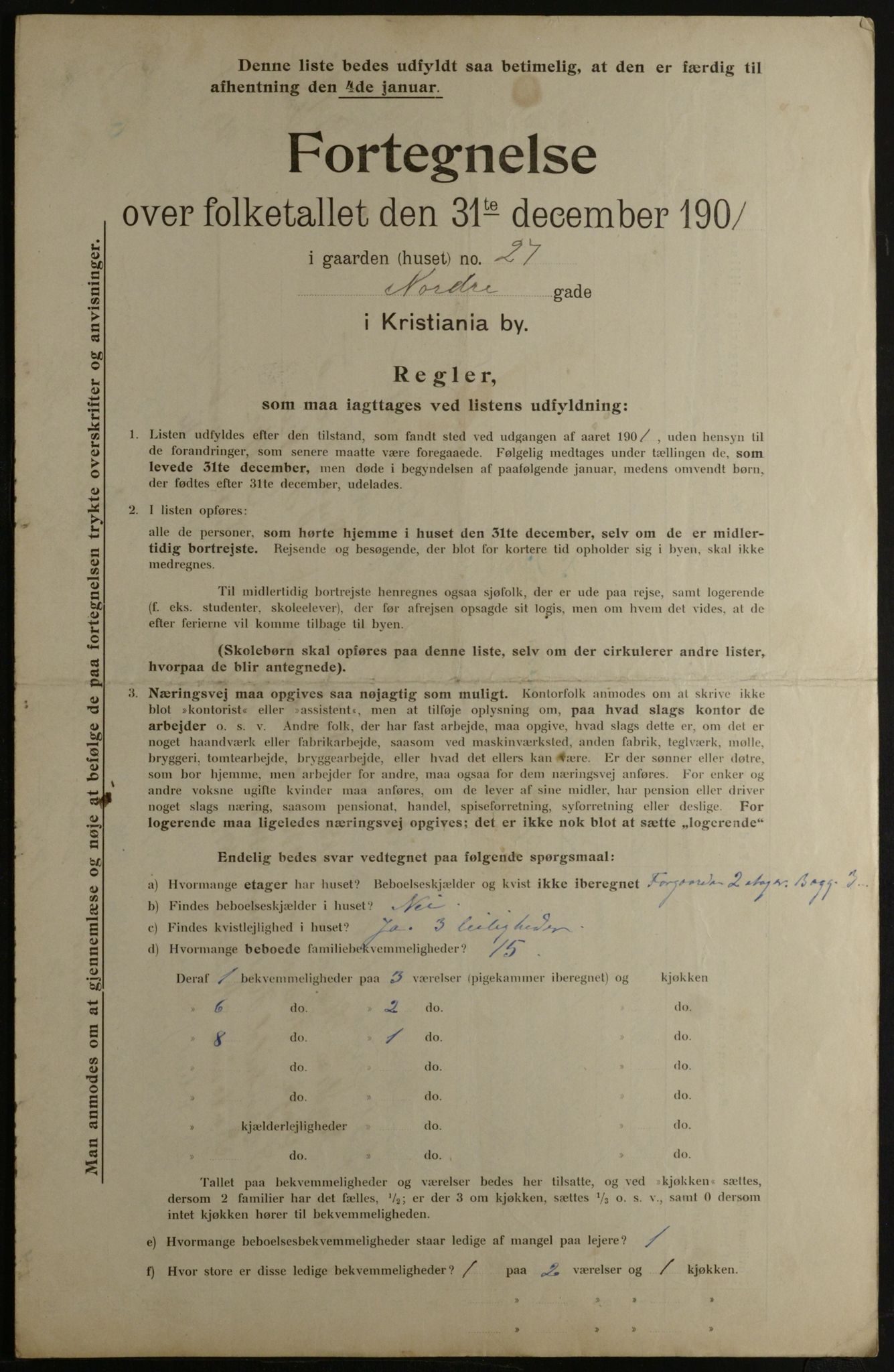 OBA, Municipal Census 1901 for Kristiania, 1901, p. 11245