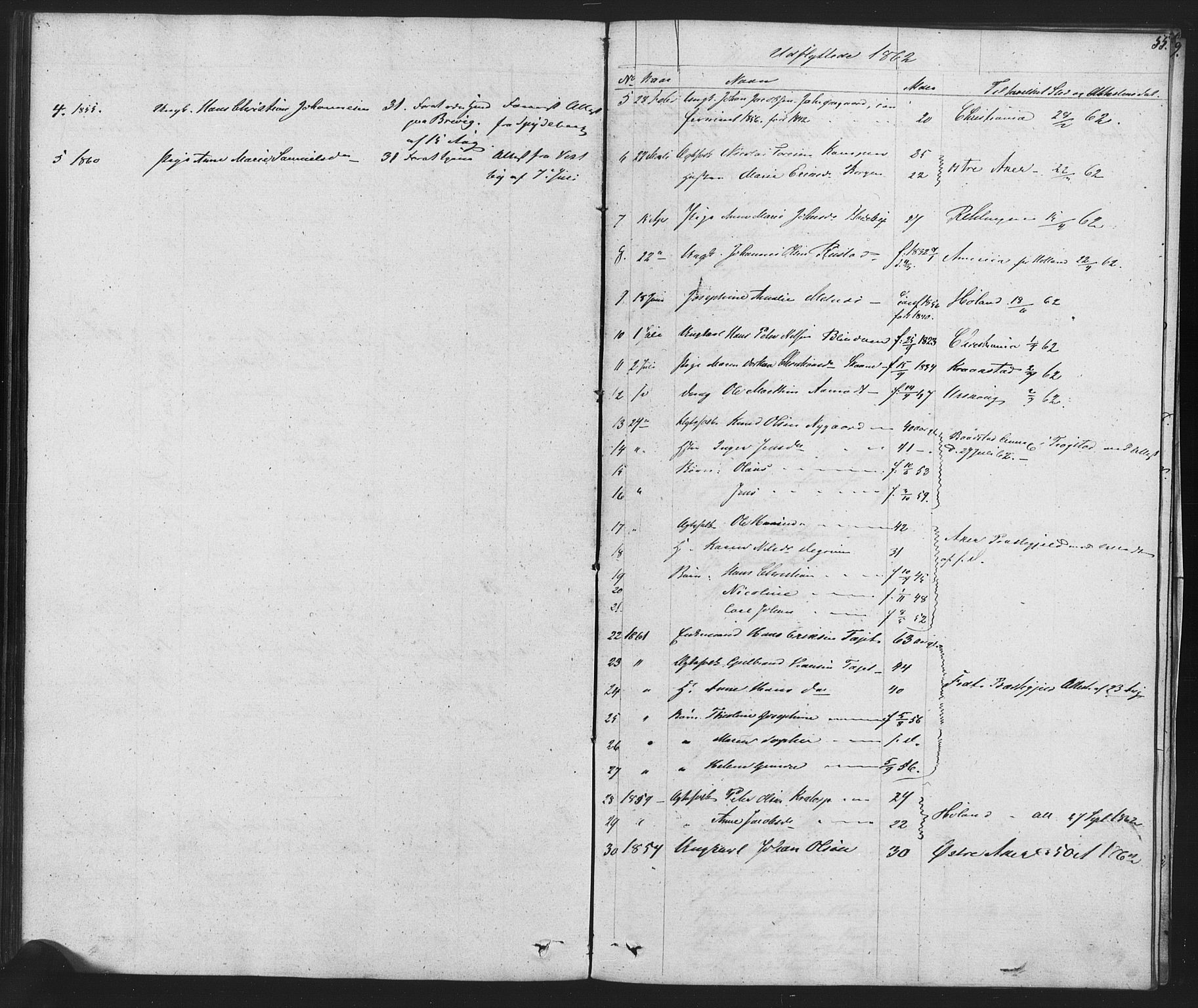 Enebakk prestekontor Kirkebøker, SAO/A-10171c/F/Fa/L0014: Parish register (official) no. I 14, 1833-1878, p. 55