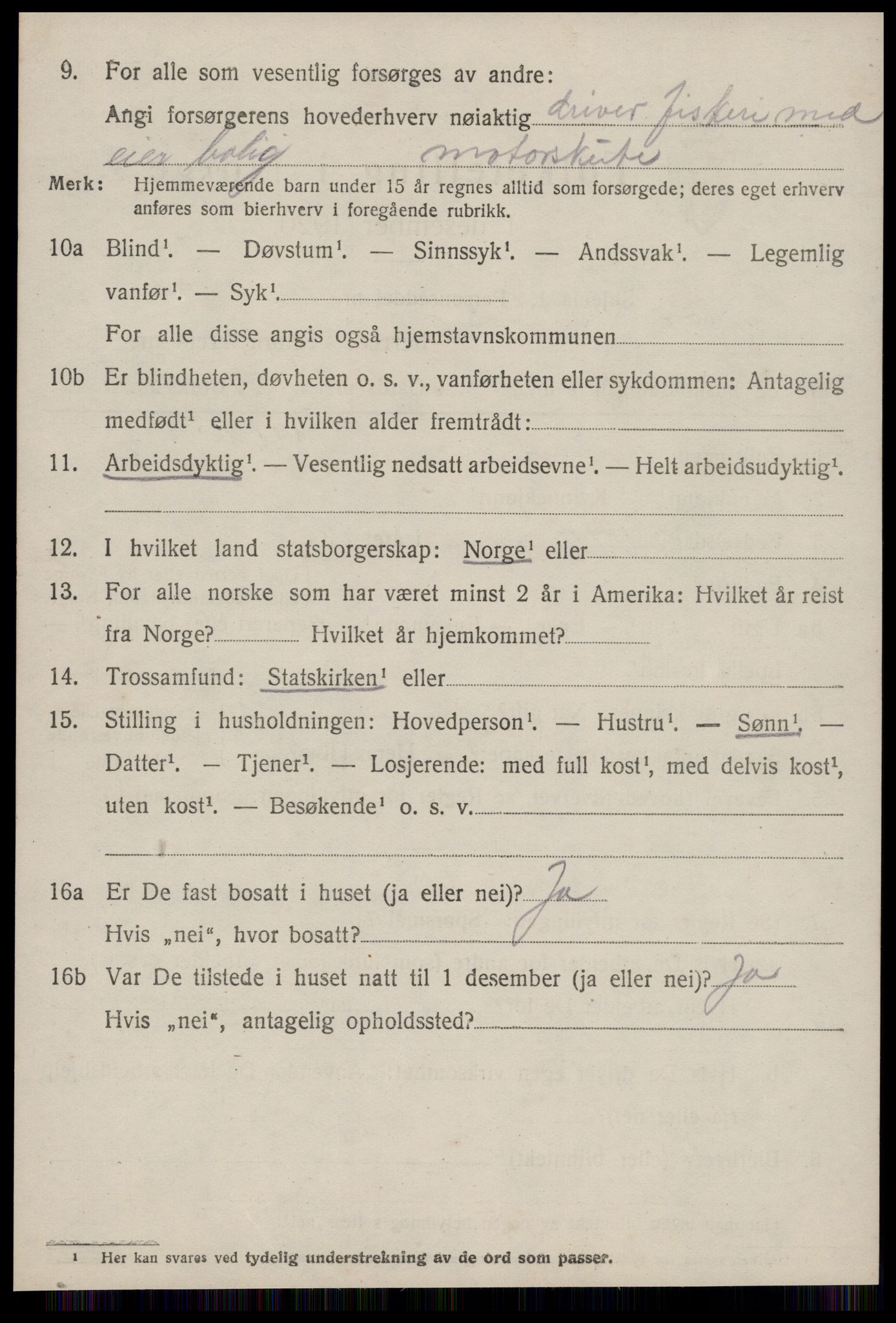 SAT, 1920 census for Aukra, 1920, p. 1618