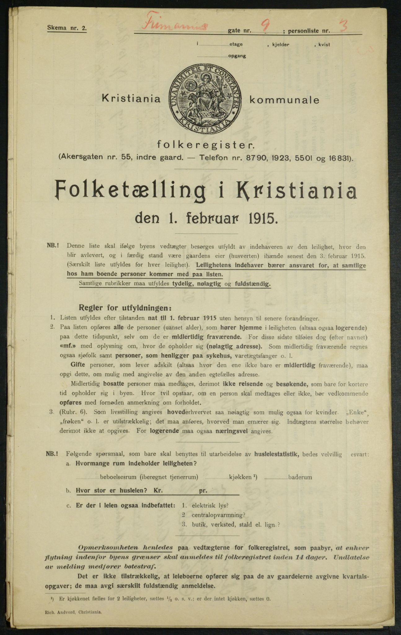 OBA, Municipal Census 1915 for Kristiania, 1915, p. 26528