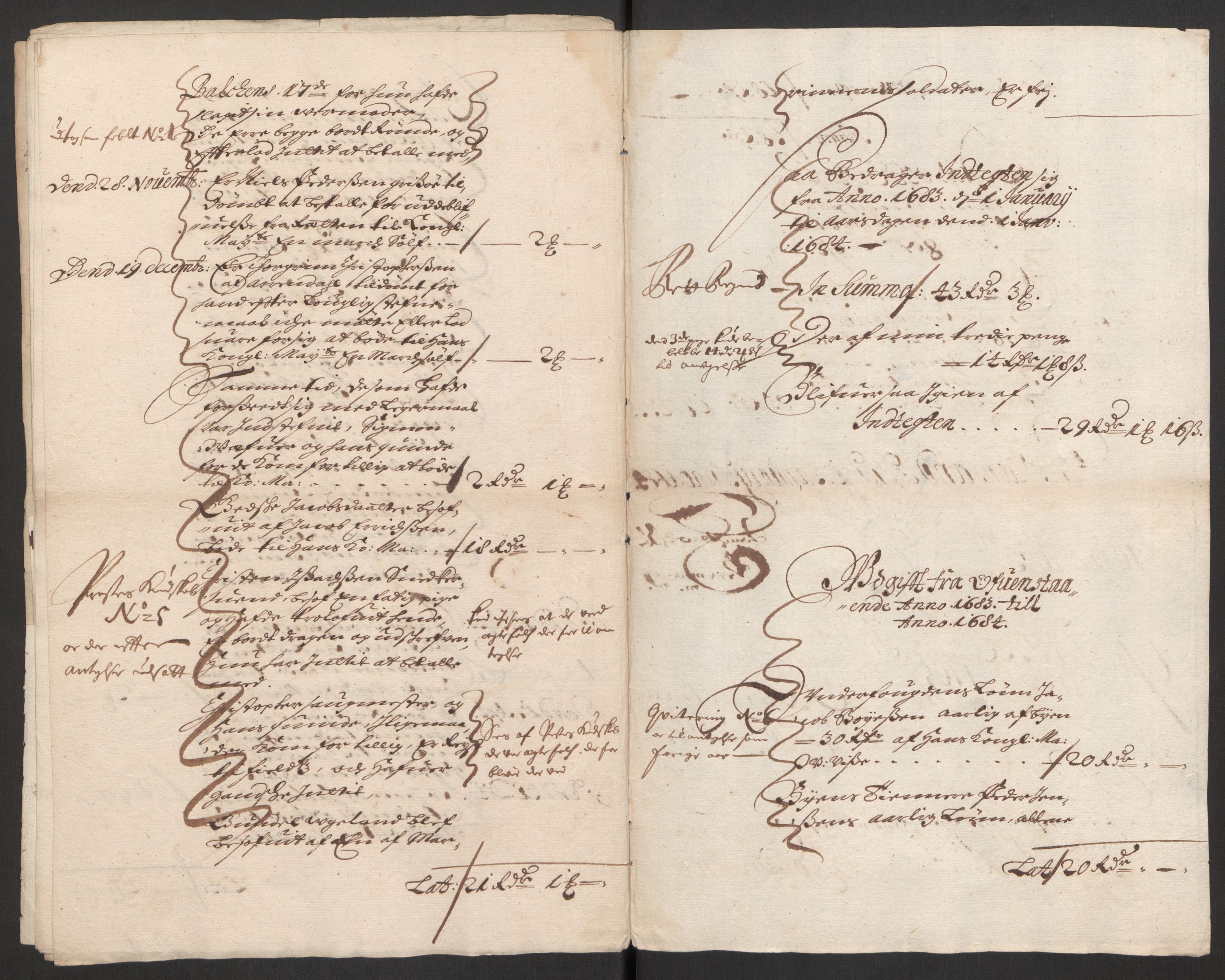 Rentekammeret inntil 1814, Reviderte regnskaper, Byregnskaper, AV/RA-EA-4066/R/Rm/L0285: [M18] Sikt og sakefall, 1681-1718, p. 33