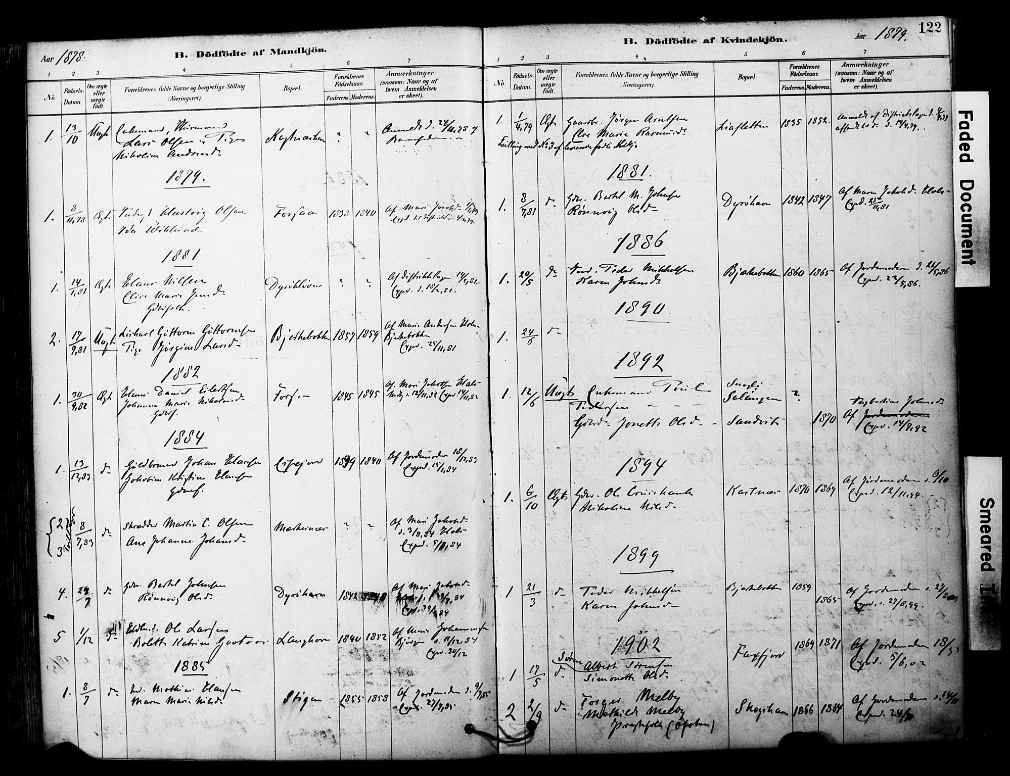 Tranøy sokneprestkontor, SATØ/S-1313/I/Ia/Iaa/L0011kirke: Parish register (official) no. 11, 1878-1904, p. 122