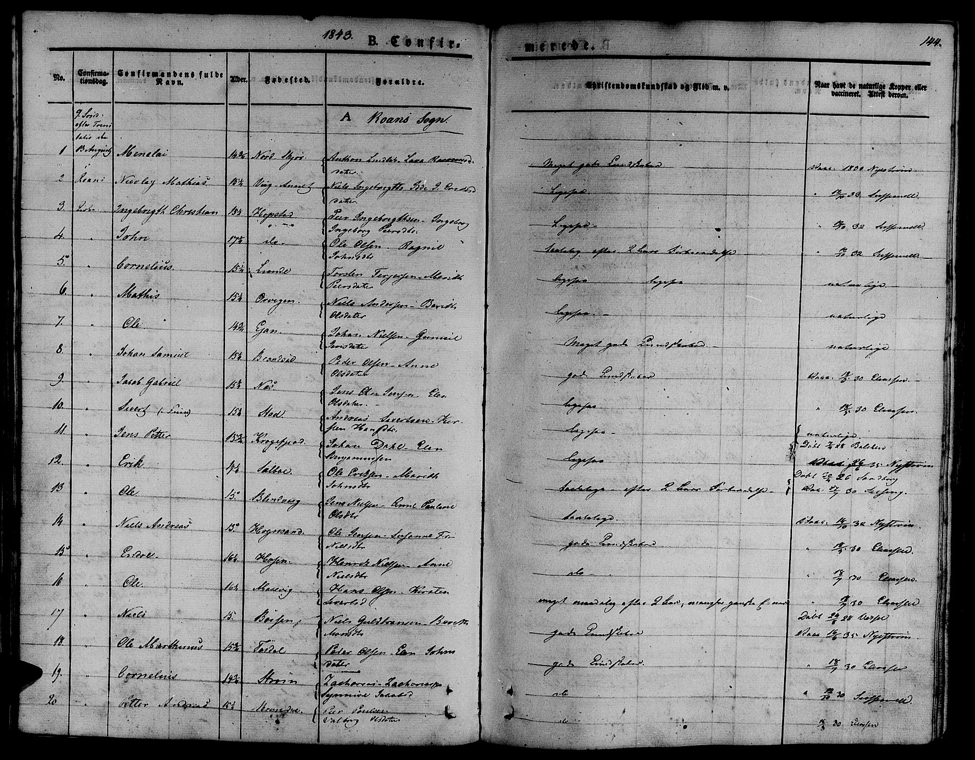 Ministerialprotokoller, klokkerbøker og fødselsregistre - Sør-Trøndelag, SAT/A-1456/657/L0703: Parish register (official) no. 657A04, 1831-1846, p. 144