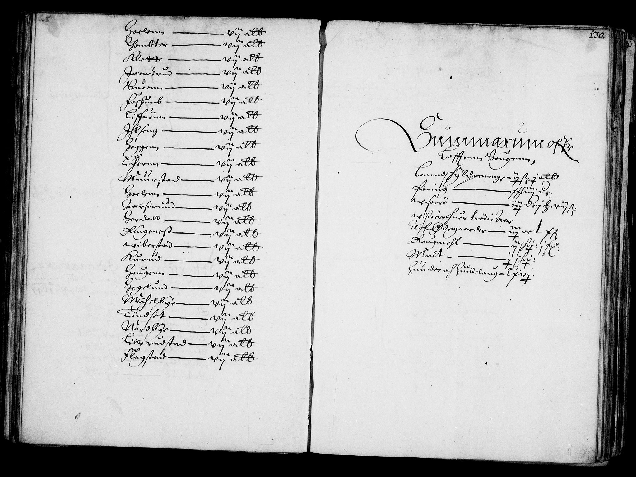 Rentekammeret inntil 1814, Realistisk ordnet avdeling, RA/EA-4070/N/Na/L0001: [XI f]: Akershus stifts jordebok, 1652, p. 129b-130a