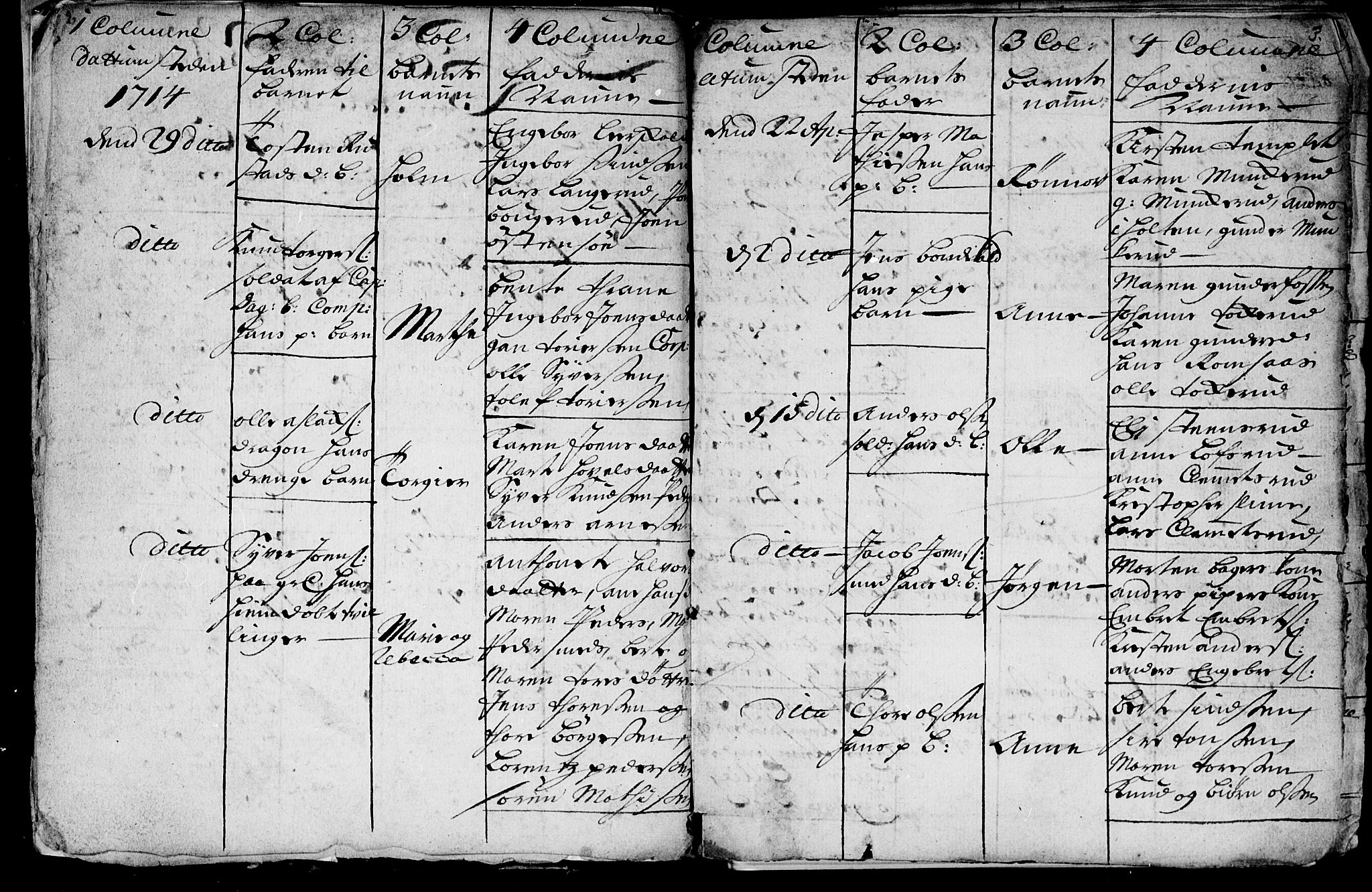 Aker prestekontor kirkebøker, SAO/A-10861/F/L0002: Parish register (official) no. 2, 1714-1720, p. 2-3