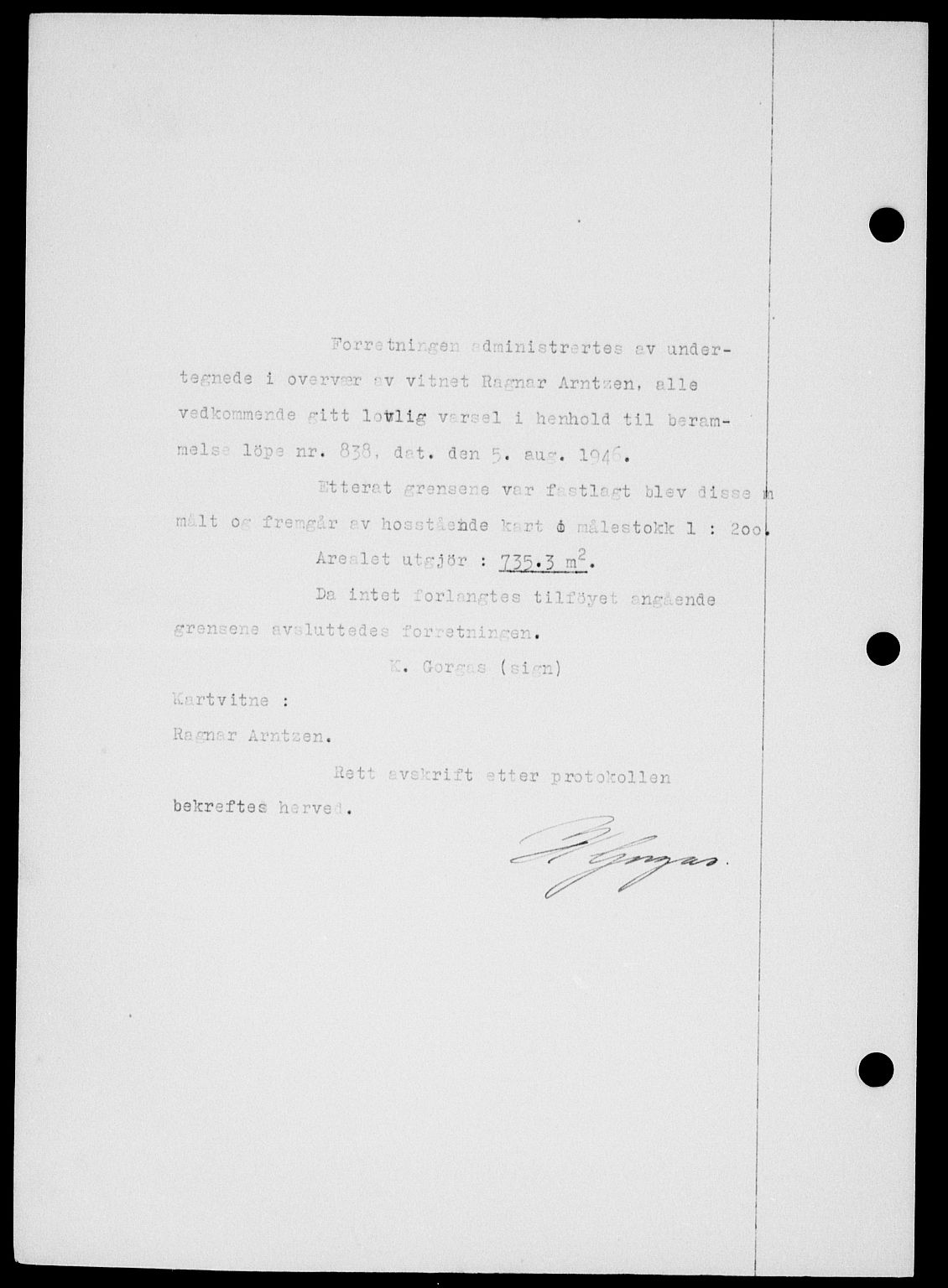 Onsøy sorenskriveri, SAO/A-10474/G/Ga/Gab/L0018: Mortgage book no. II A-18, 1946-1947, Diary no: : 3045/1946