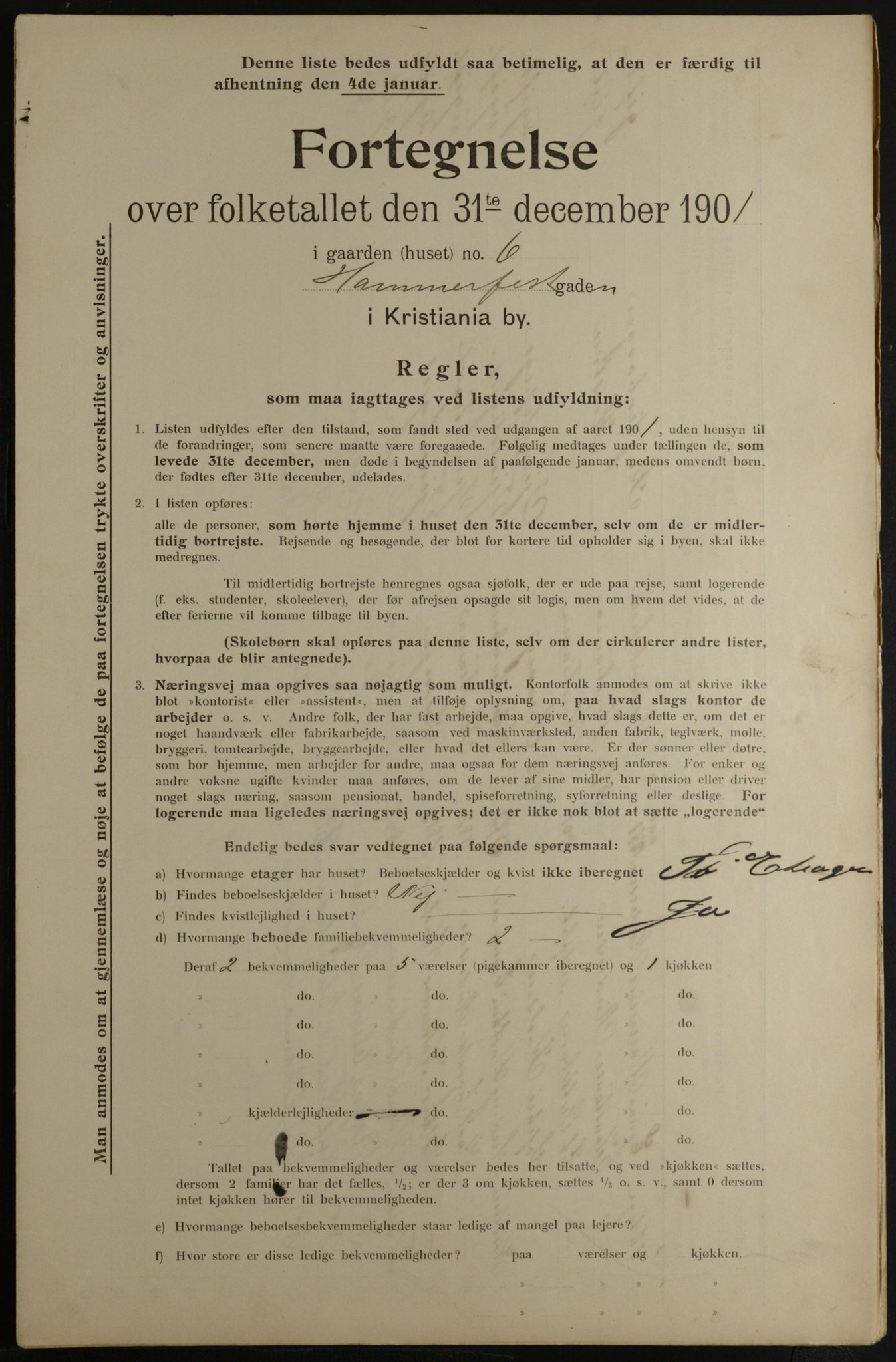 OBA, Municipal Census 1901 for Kristiania, 1901, p. 5524