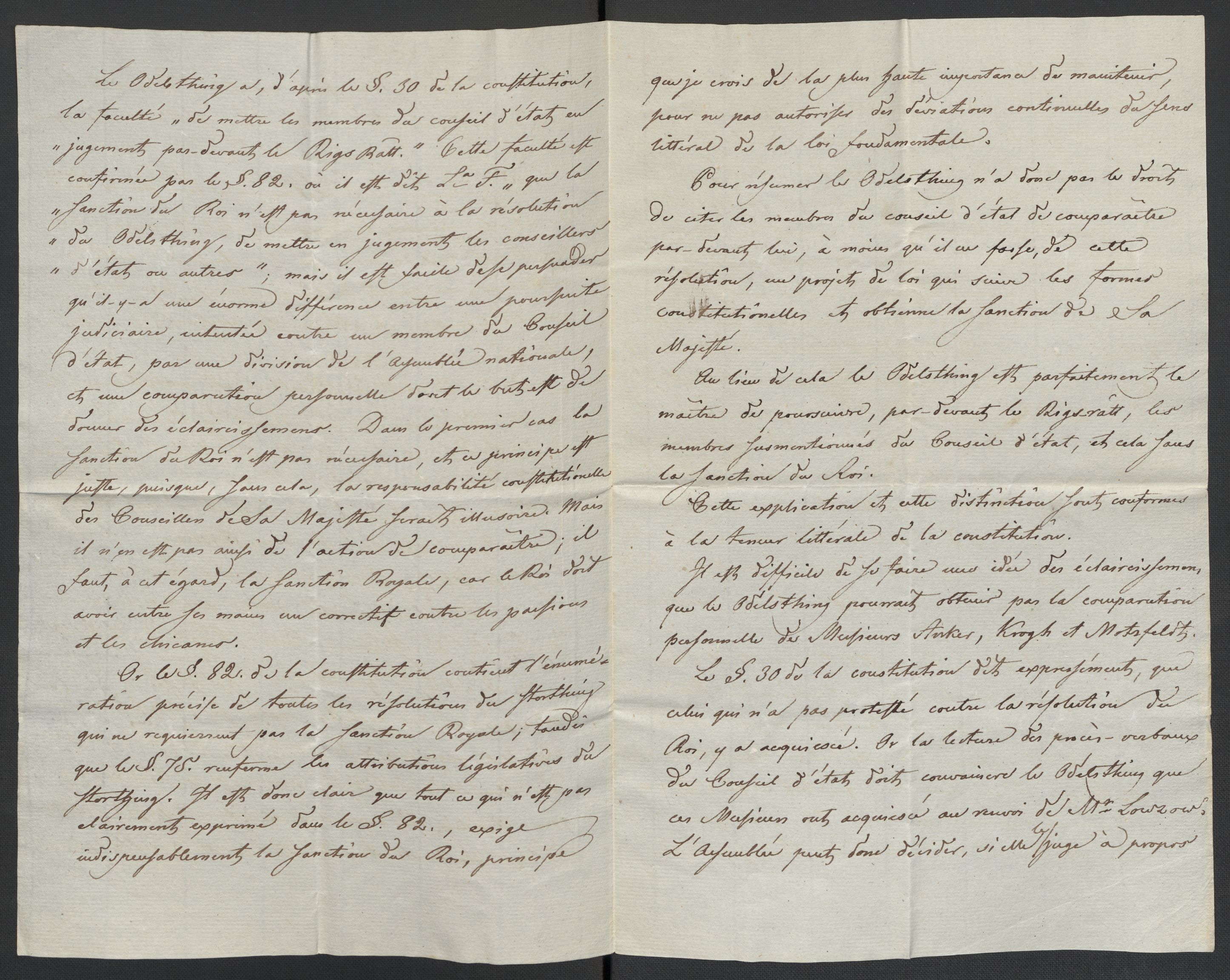 Christie, Wilhelm Frimann Koren, AV/RA-PA-0014/F/L0005: Christies dokumenter fra Stortinget, 1815-1816, p. 257