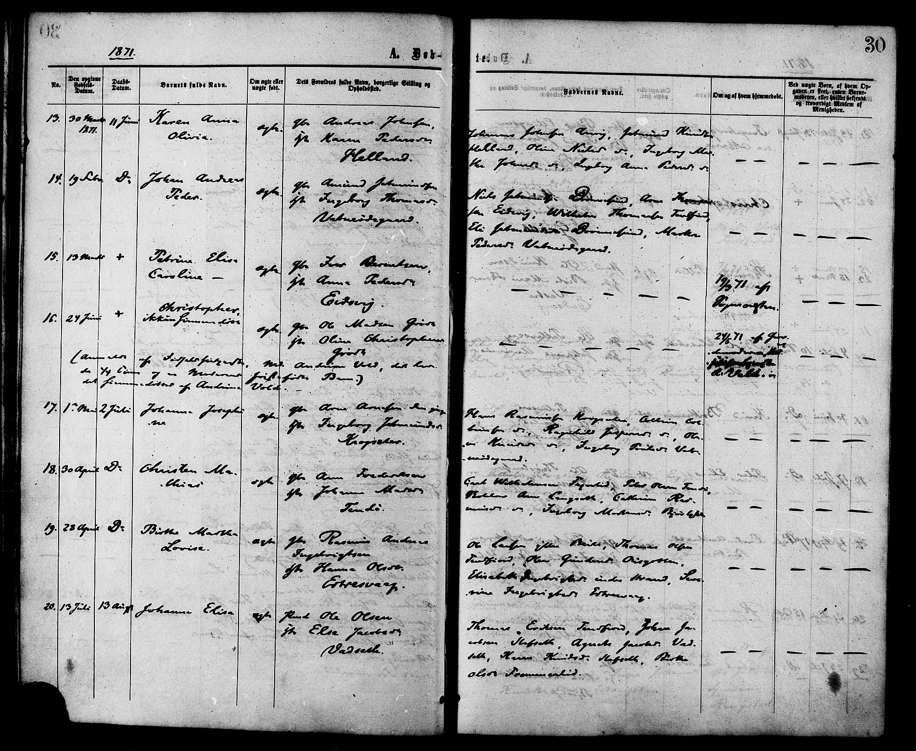 Ministerialprotokoller, klokkerbøker og fødselsregistre - Møre og Romsdal, AV/SAT-A-1454/525/L0373: Parish register (official) no. 525A03, 1864-1879, p. 30