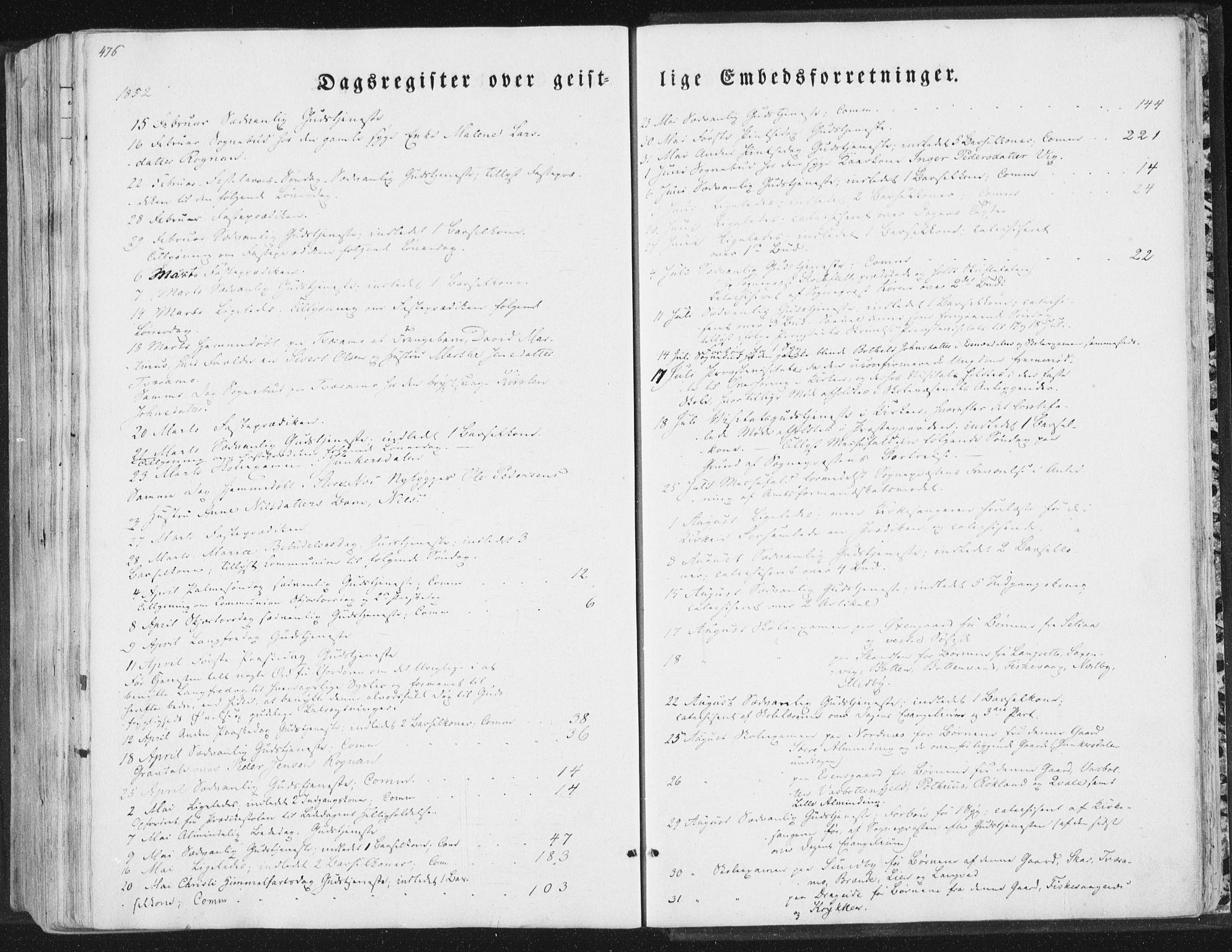 Ministerialprotokoller, klokkerbøker og fødselsregistre - Nordland, SAT/A-1459/847/L0667: Parish register (official) no. 847A07, 1842-1871, p. 476