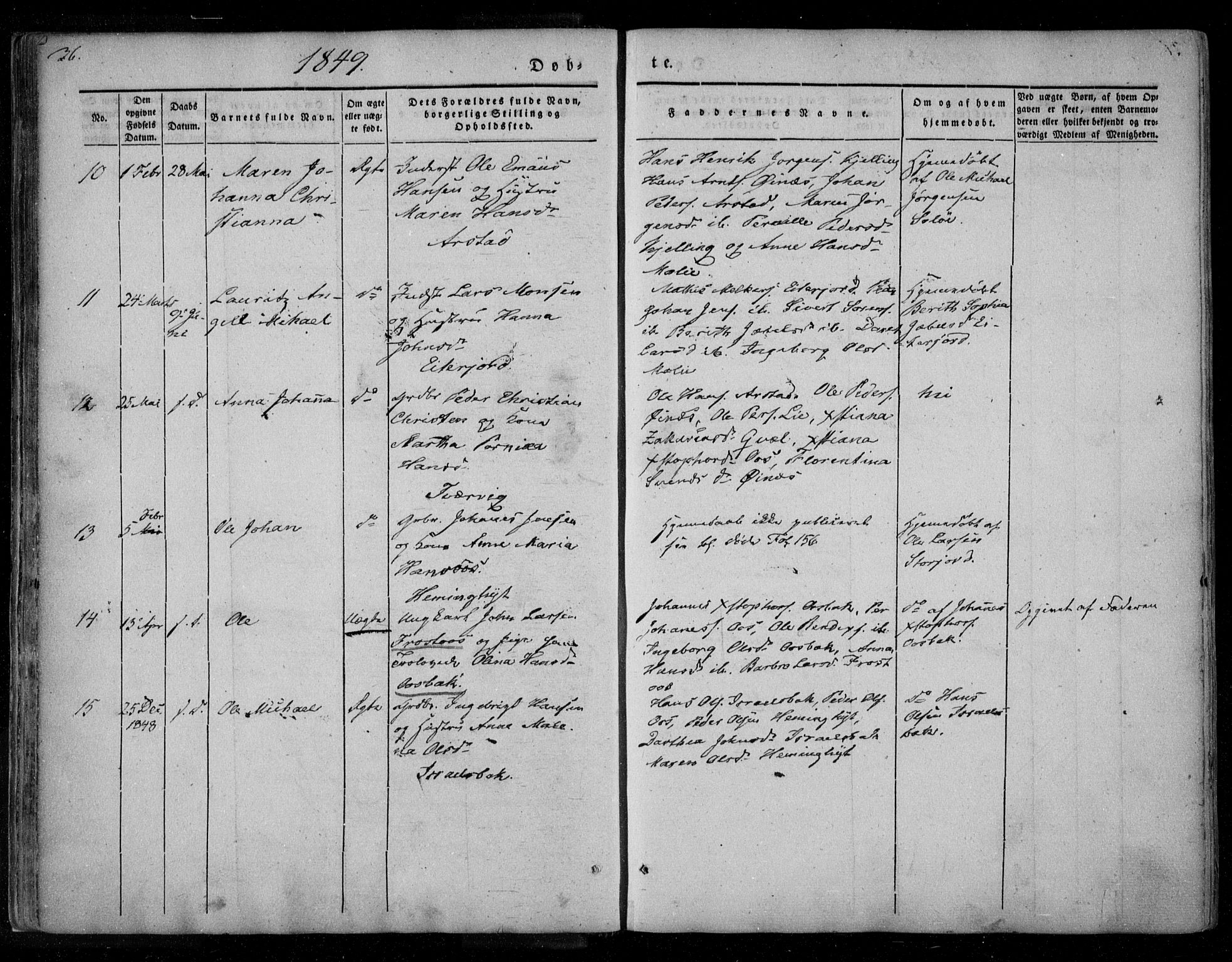 Ministerialprotokoller, klokkerbøker og fødselsregistre - Nordland, AV/SAT-A-1459/846/L0644: Parish register (official) no. 846A02, 1837-1872, p. 36