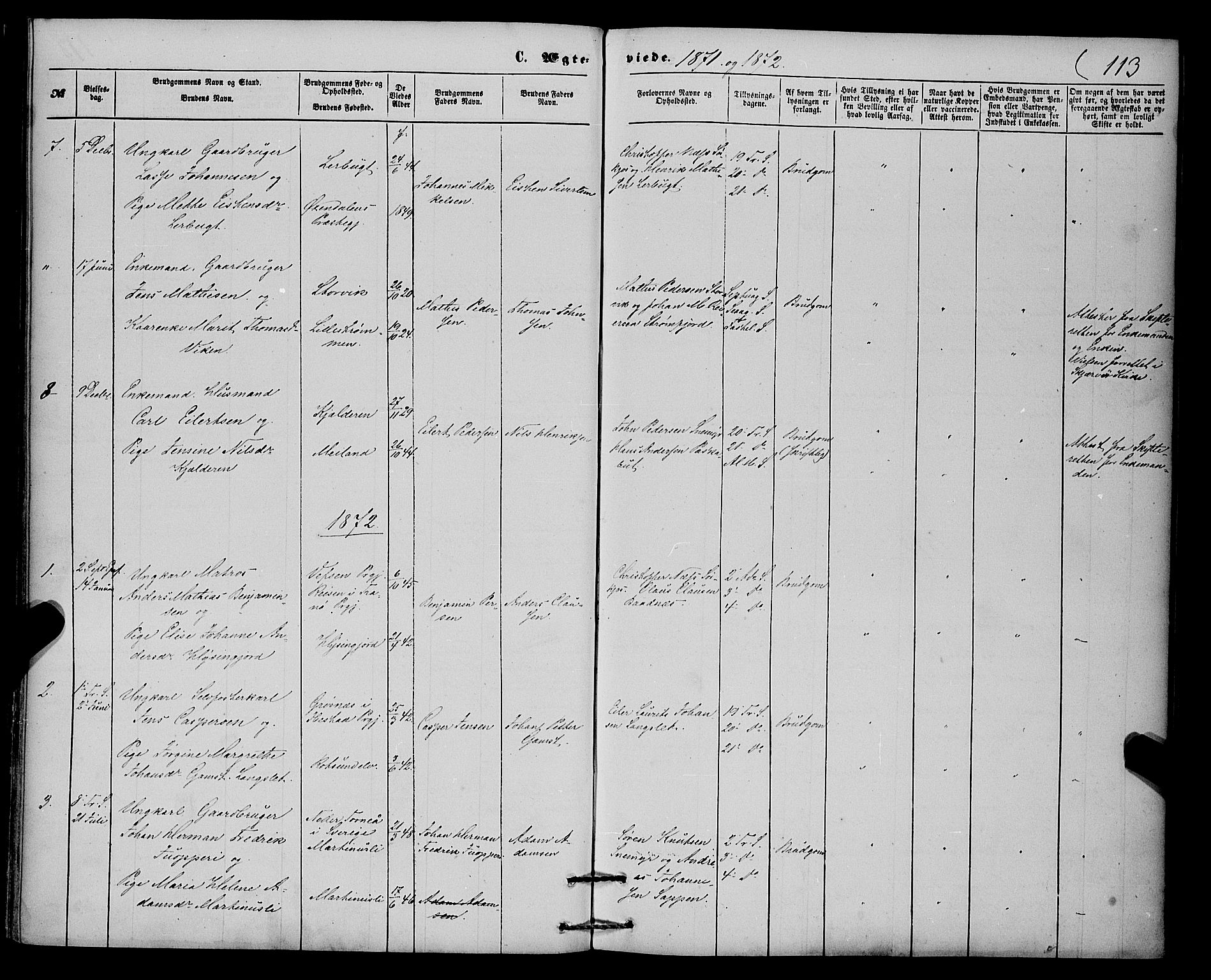 Skjervøy sokneprestkontor, AV/SATØ-S-1300/H/Ha/Haa/L0013kirke: Parish register (official) no. 13, 1863-1877, p. 113