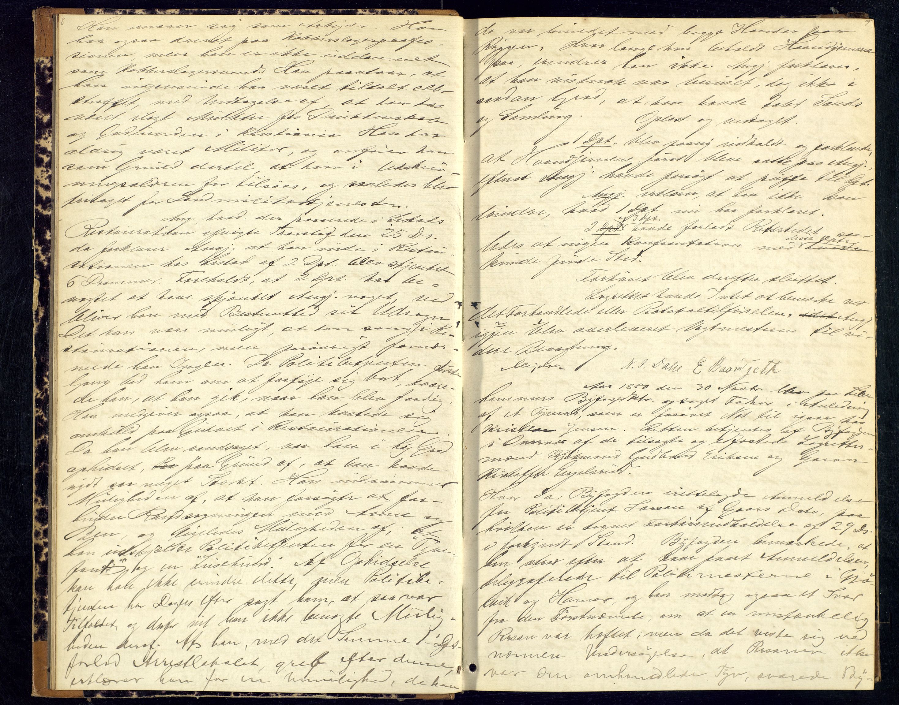 Lillehammer byfogd og byskriver, AV/SAH-TING-040/G/Gc/Gcb/L0007: Forhørsprotokoll, 1880-1883, p. 8-9
