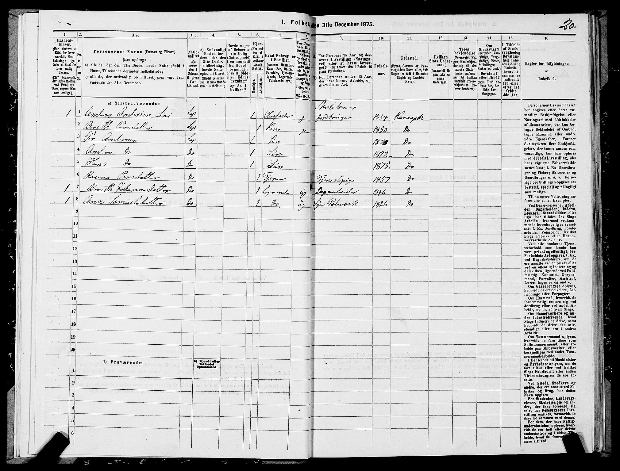 SATØ, 1875 census for 2021P Karasjok, 1875, p. 1020