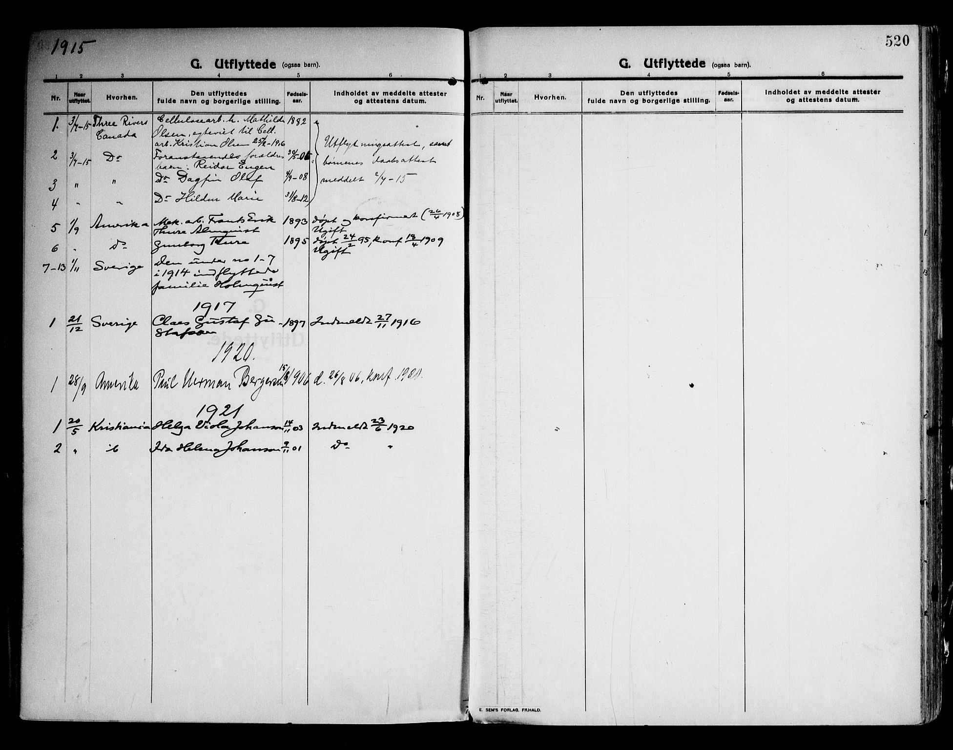 Moss prestekontor Kirkebøker, SAO/A-2003/F/Fb/L0005: Parish register (official) no. II 5, 1913-1923, p. 520