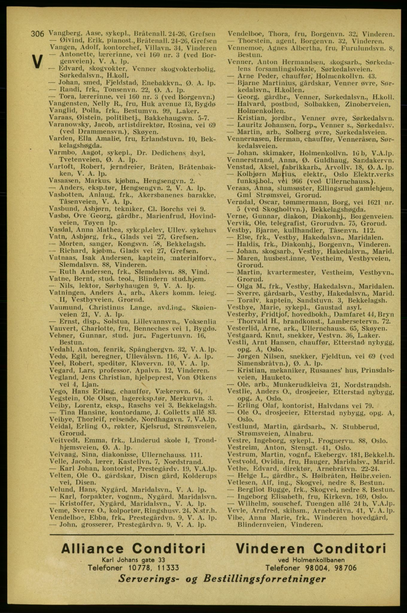 Aker adressebok/adressekalender, PUBL/001/A/005: Aker adressebok, 1934-1935, p. 306