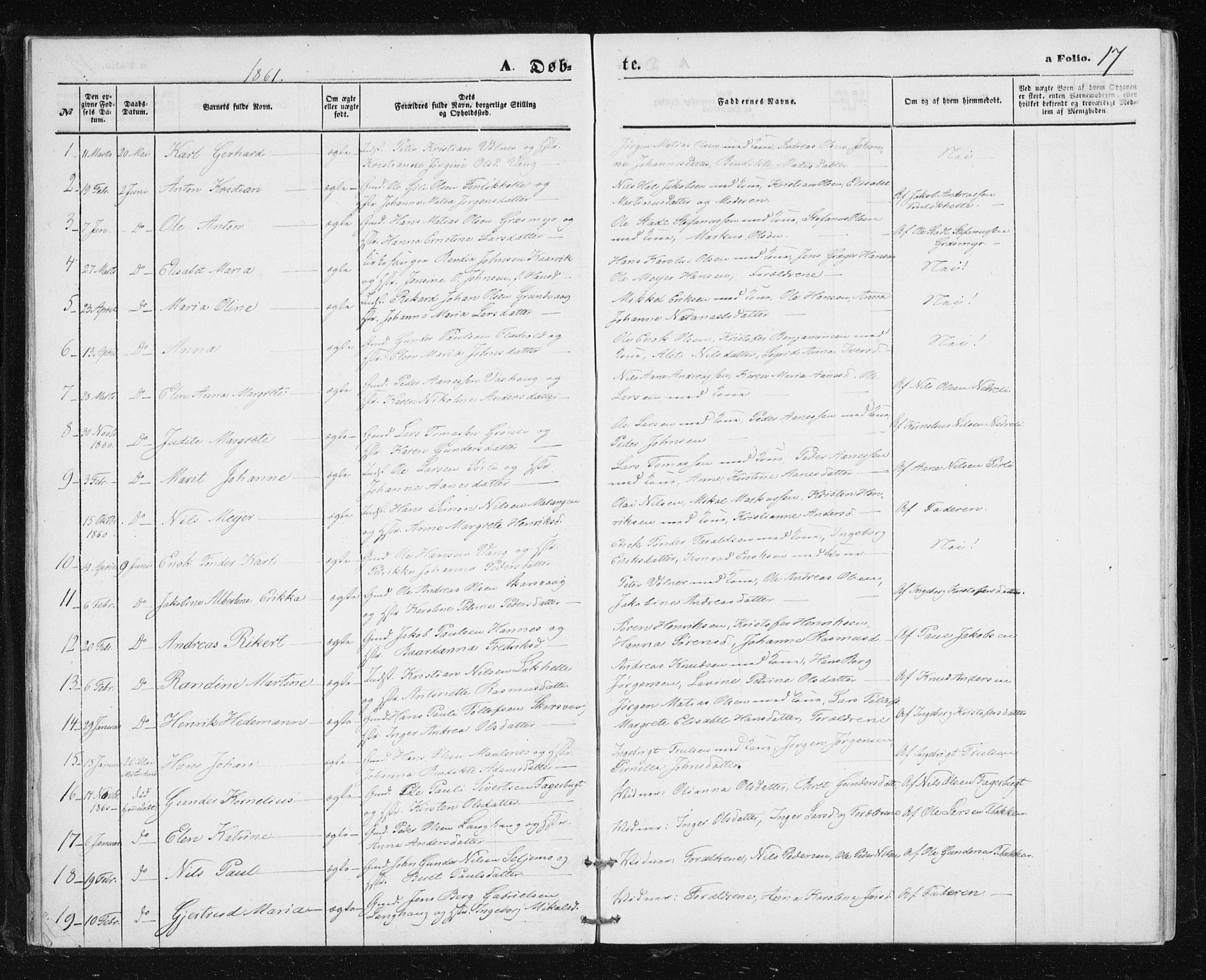 Lenvik sokneprestembete, SATØ/S-1310/H/Ha/Hab/L0004klokker: Parish register (copy) no. 4, 1859-1869, p. 17
