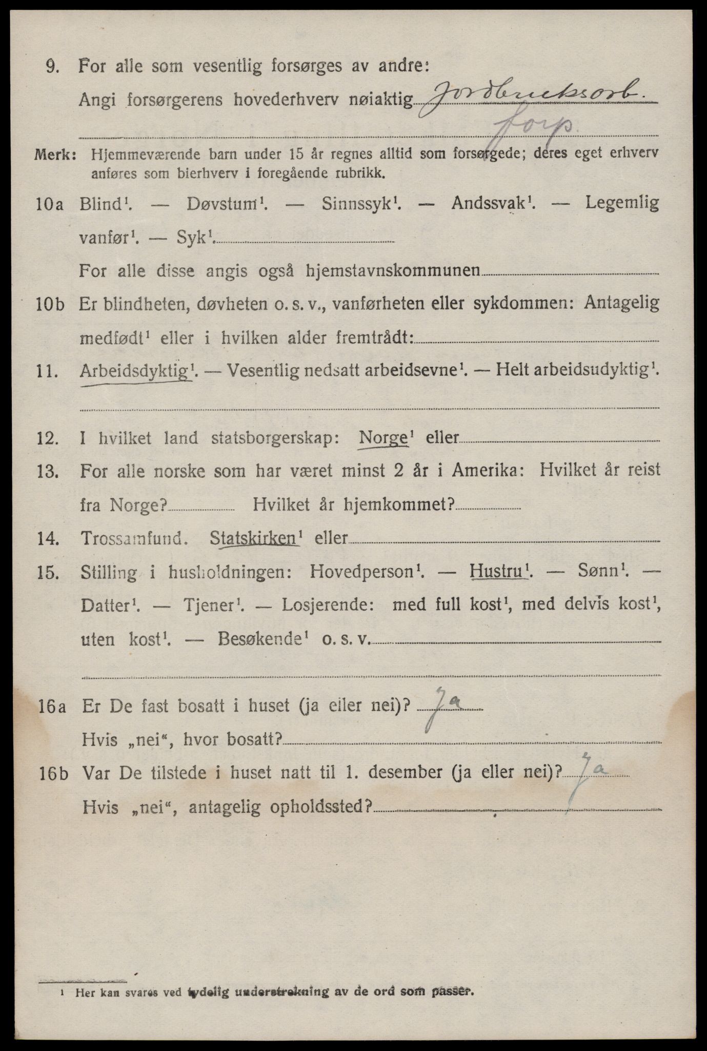 SAKO, 1920 census for Seljord, 1920, p. 2105