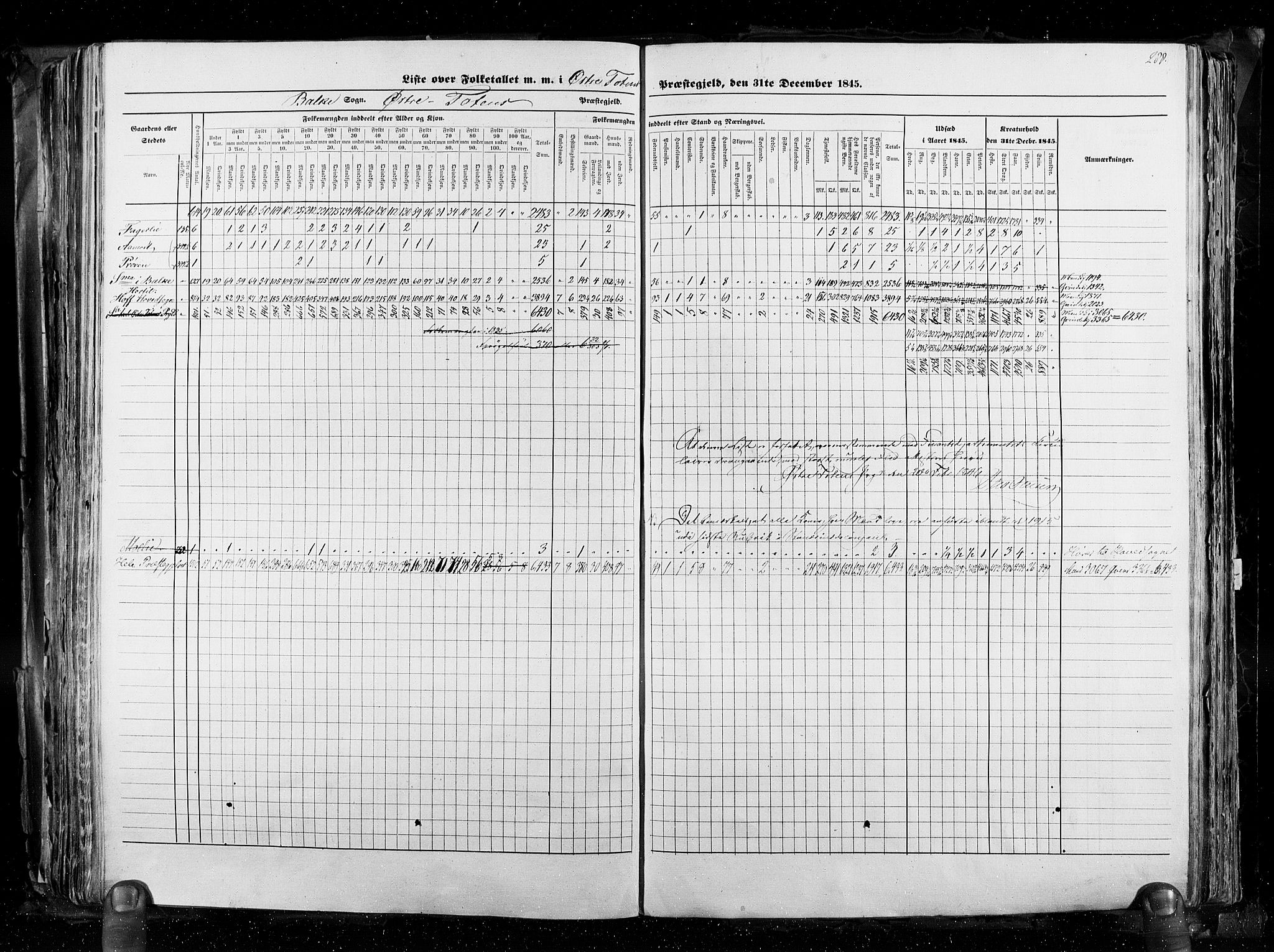 RA, Census 1845, vol. 3: Hedemarken amt og Kristians amt, 1845, p. 288