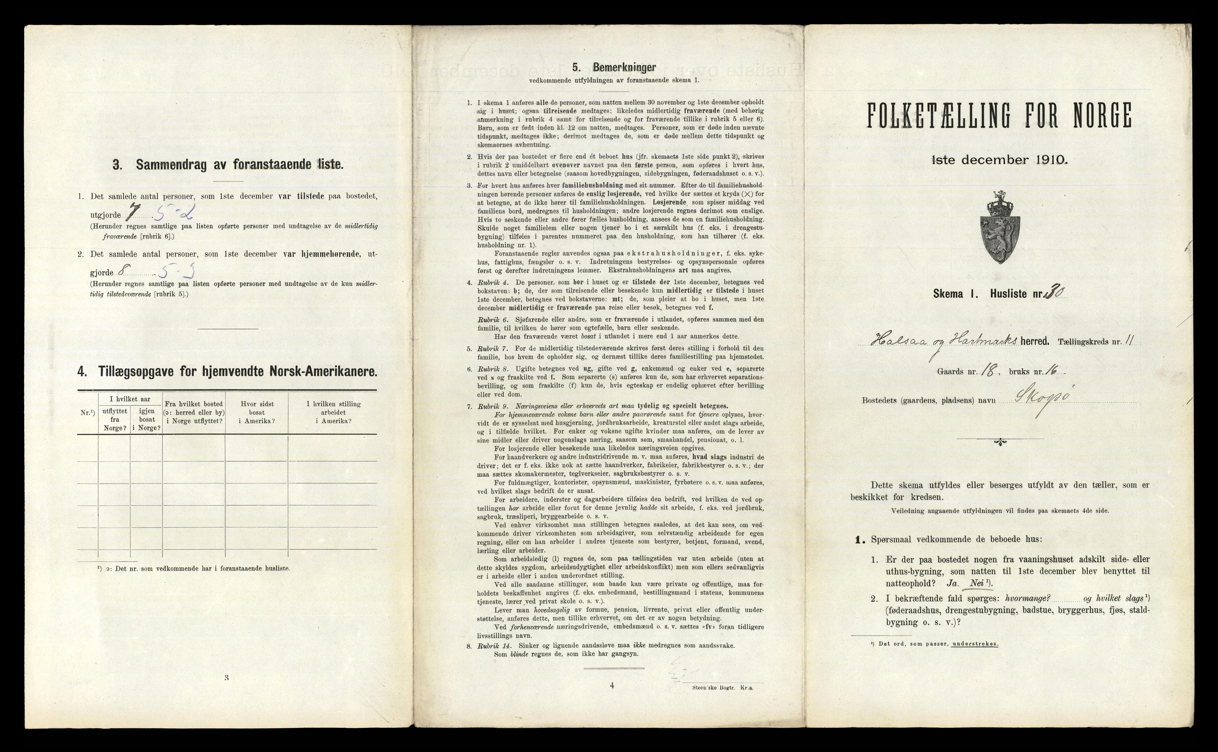 RA, 1910 census for Halse og Harkmark, 1910, p. 1102