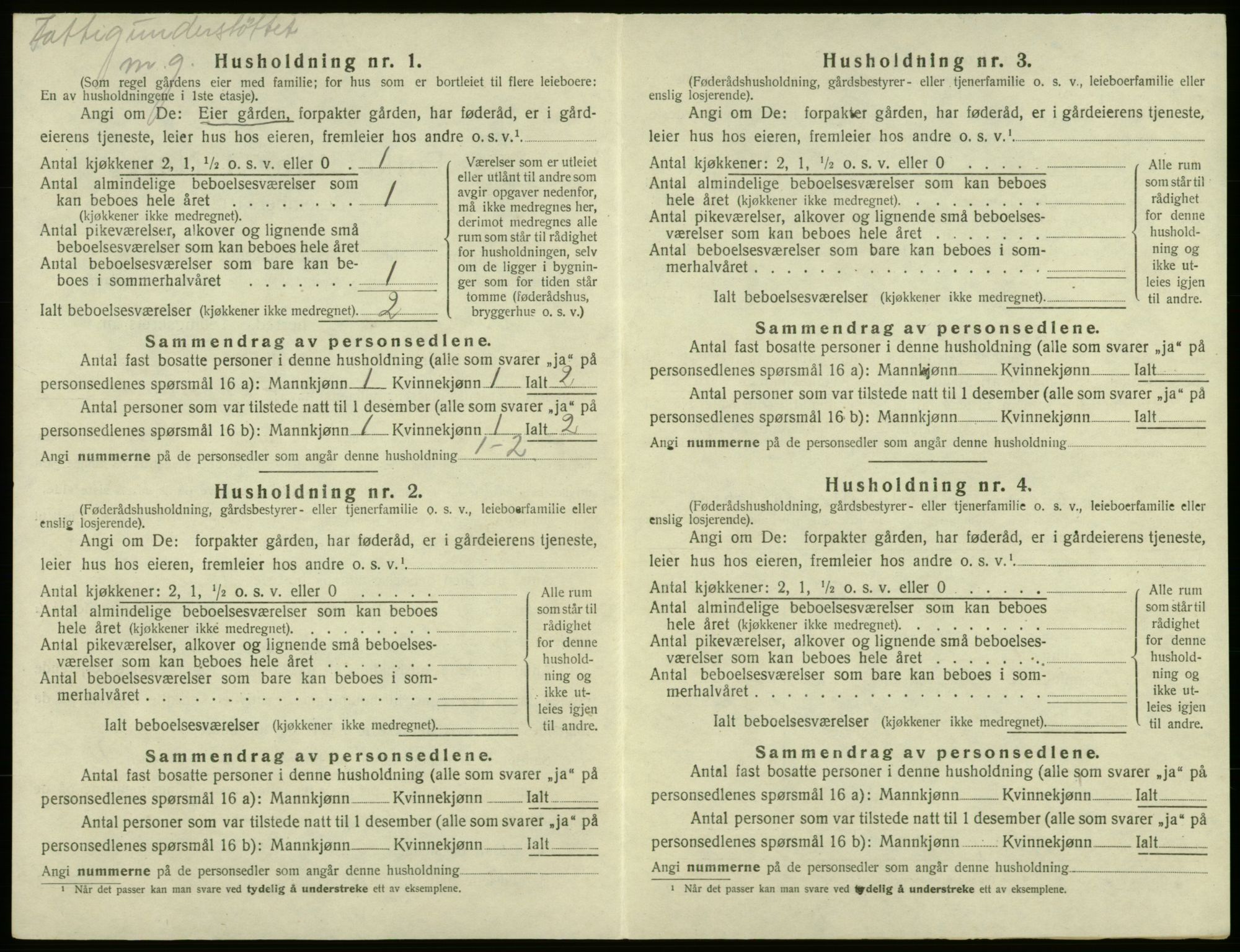 SAB, 1920 census for Bremnes, 1920, p. 152