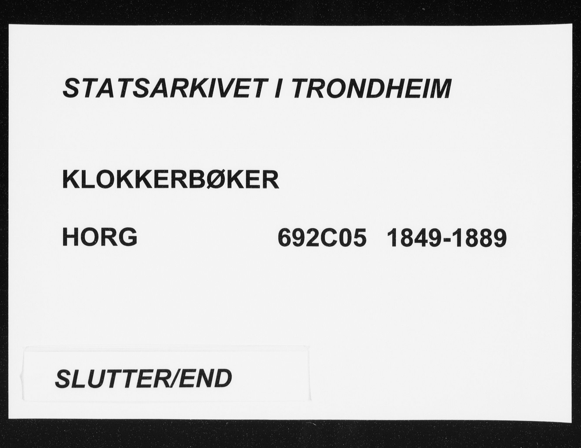 Ministerialprotokoller, klokkerbøker og fødselsregistre - Sør-Trøndelag, AV/SAT-A-1456/692/L1110: Parish register (copy) no. 692C05, 1849-1889