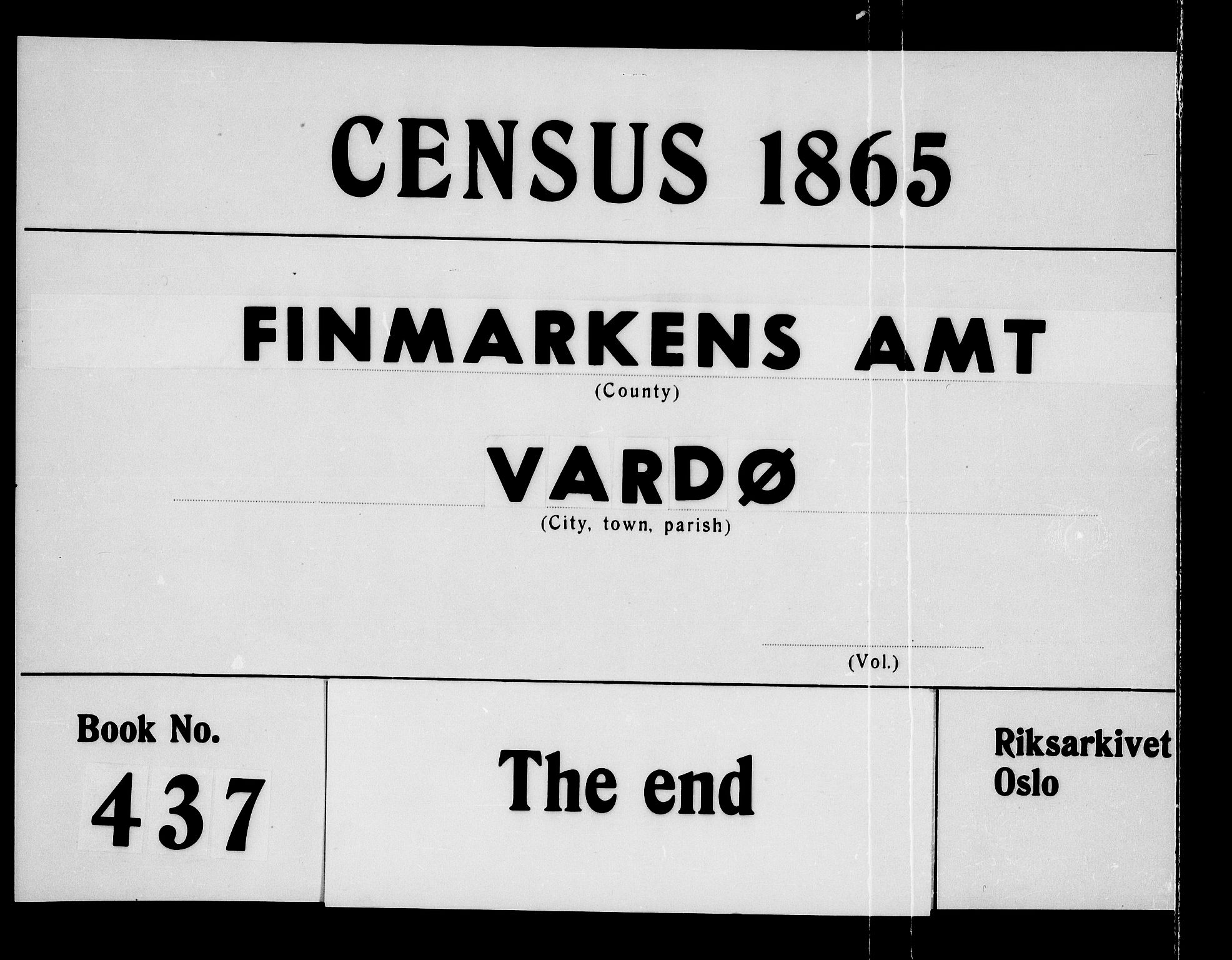 RA, 1865 census for Vardø/Vardø, 1865, p. 210