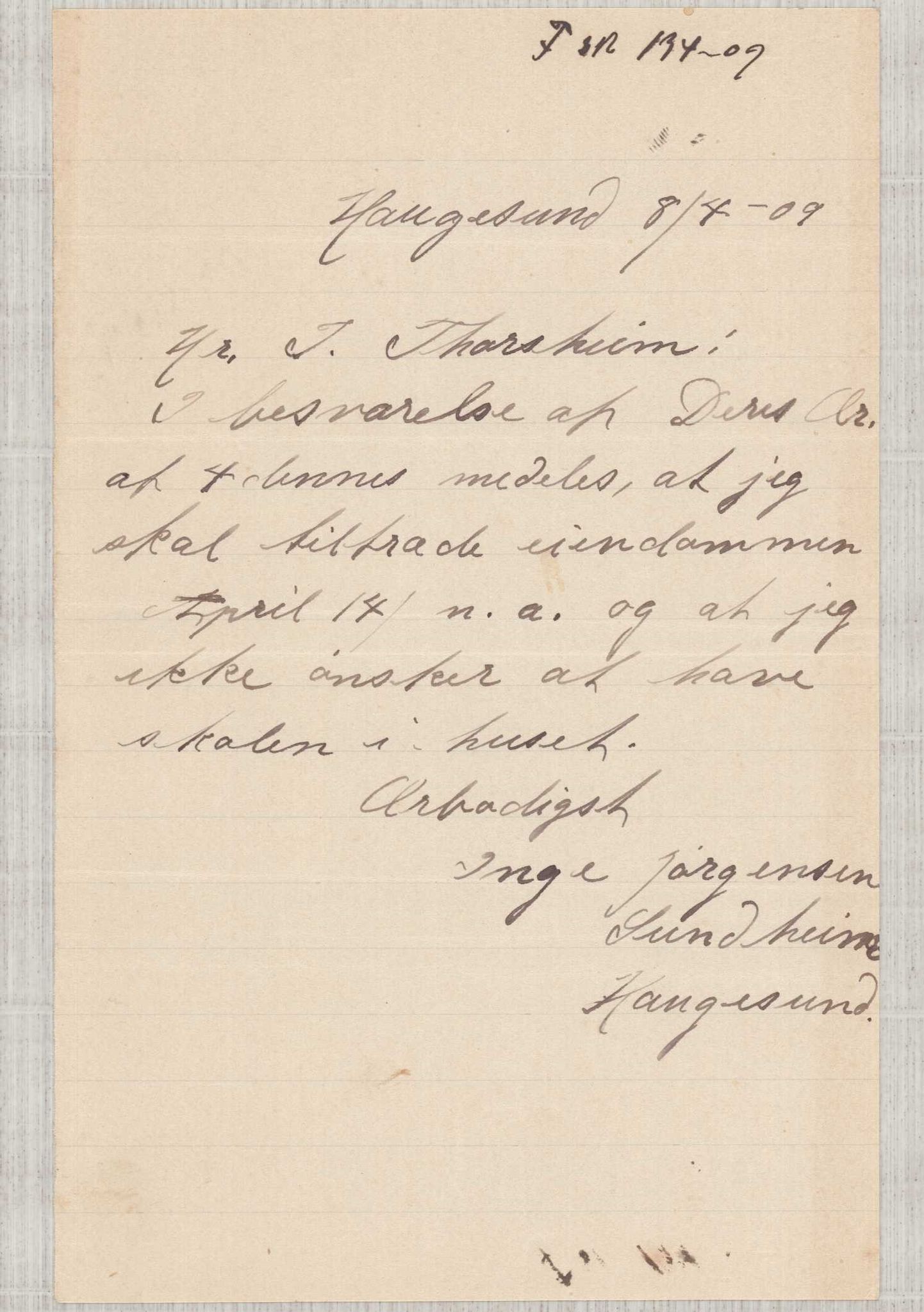 Finnaas kommune. Formannskapet, IKAH/1218a-021/D/Da/L0001/0008: Korrespondanse / saker / Bygging av Spissøy skulehus, 1909-1911, p. 19