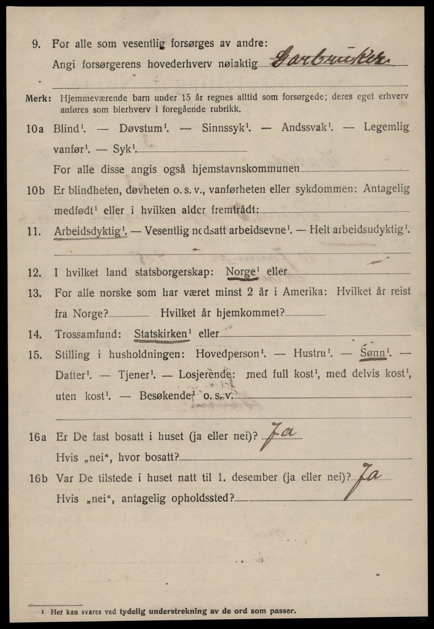 SAT, 1920 census for Hareid, 1920, p. 1692