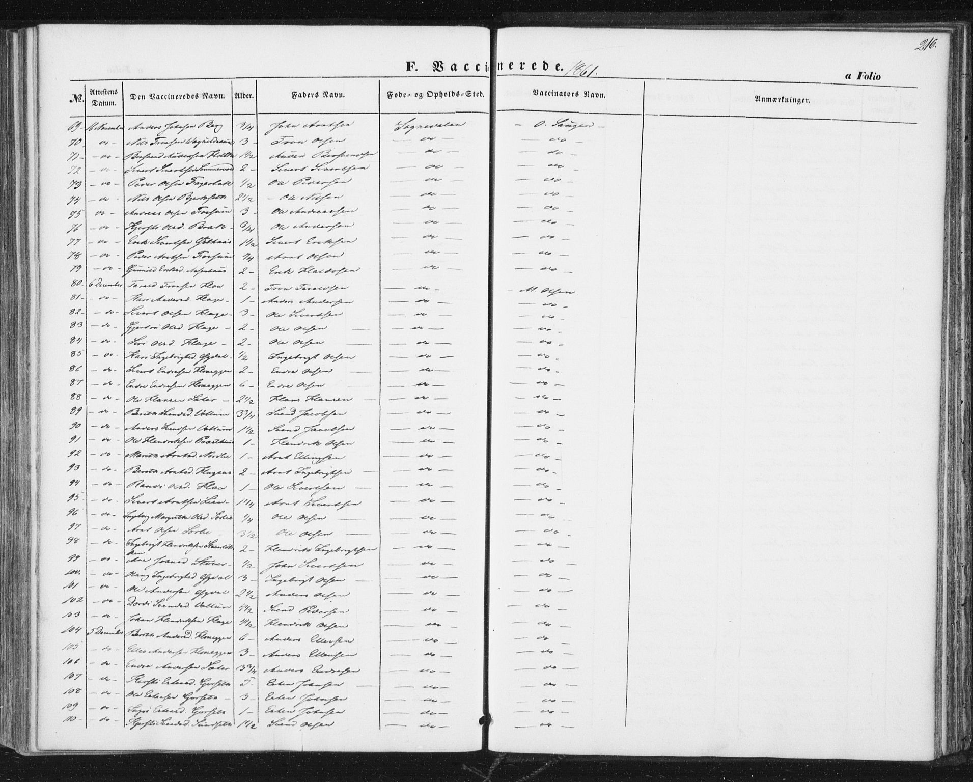 Ministerialprotokoller, klokkerbøker og fødselsregistre - Sør-Trøndelag, SAT/A-1456/689/L1038: Parish register (official) no. 689A03, 1848-1872, p. 216