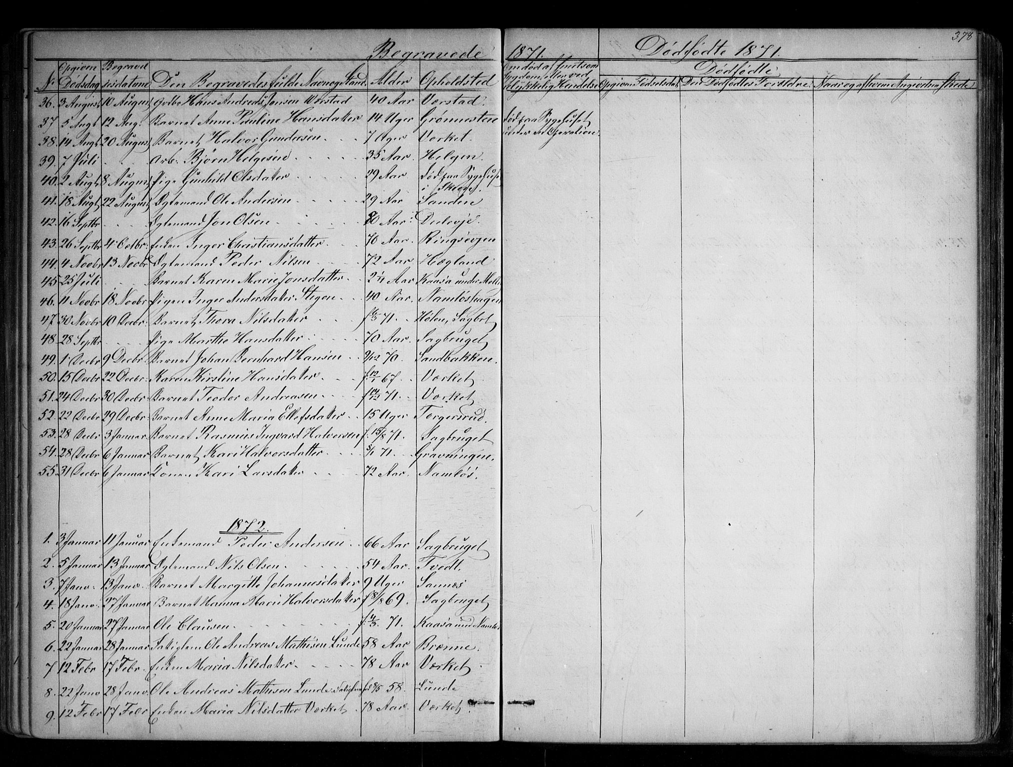Holla kirkebøker, SAKO/A-272/G/Ga/L0004: Parish register (copy) no. I 4, 1867-1890, p. 378
