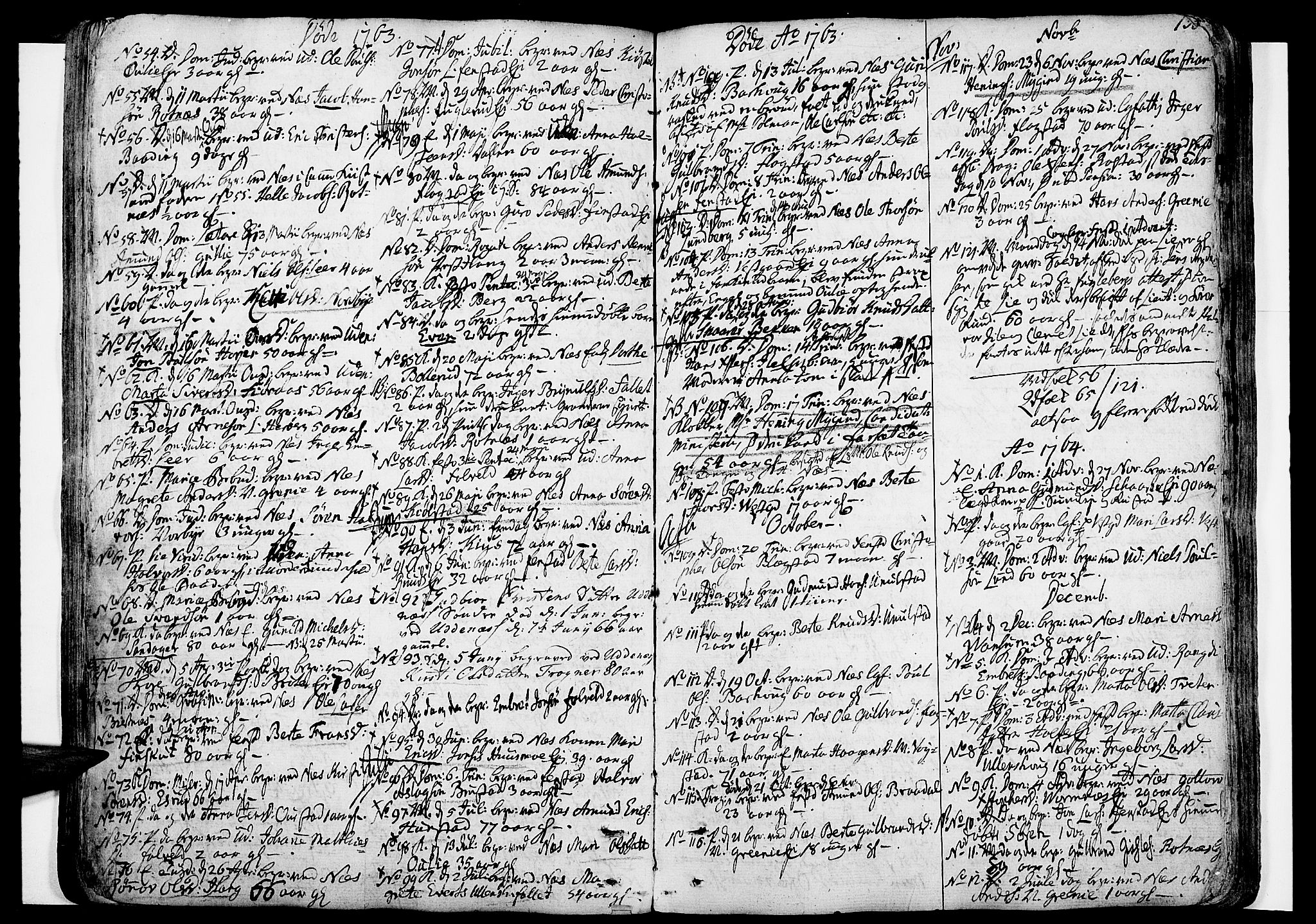 Nes prestekontor Kirkebøker, SAO/A-10410/F/Fa/L0003: Parish register (official) no. I 3, 1734-1781, p. 130