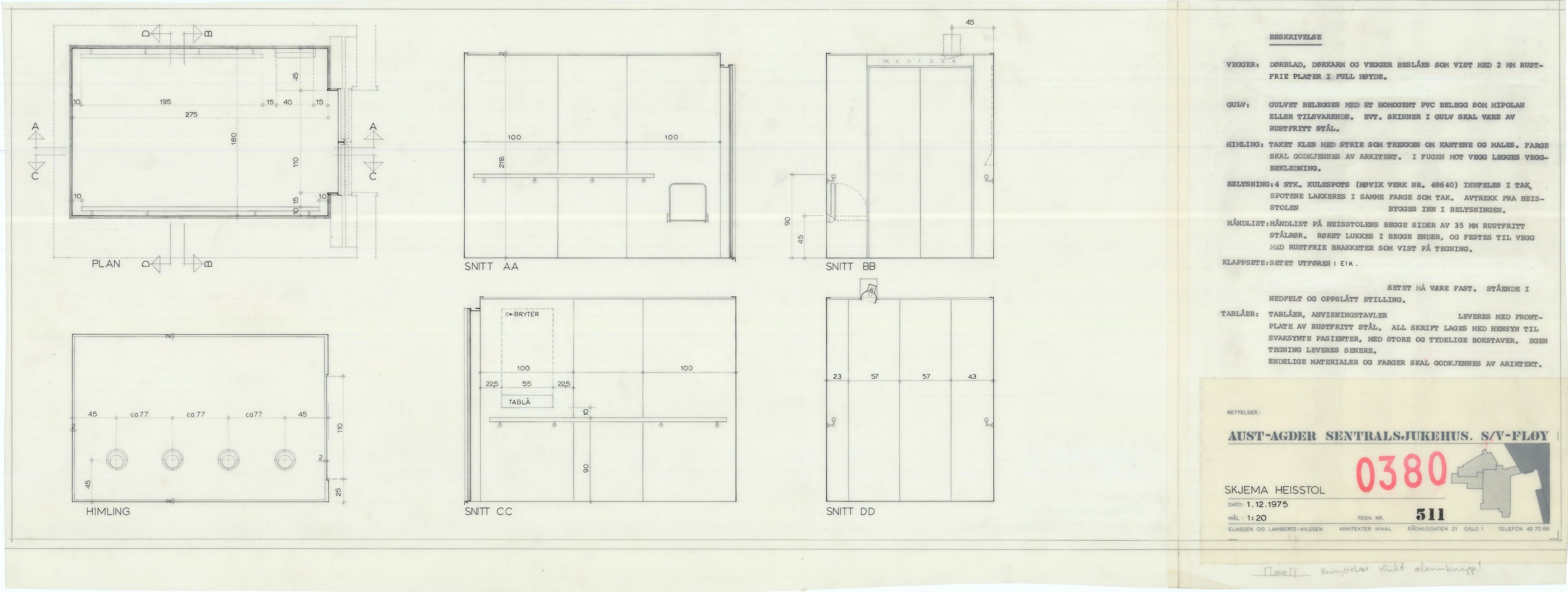 Eliassen og Lambertz-Nilssen Arkitekter, AAKS/PA-2983/T/T03/L0008: Tegningskogger 380, 1974-1978, p. 9