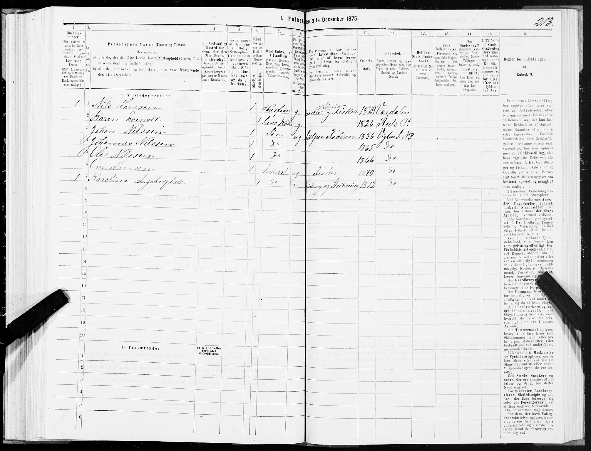 SAT, 1875 census for 1751P Nærøy, 1875, p. 3213