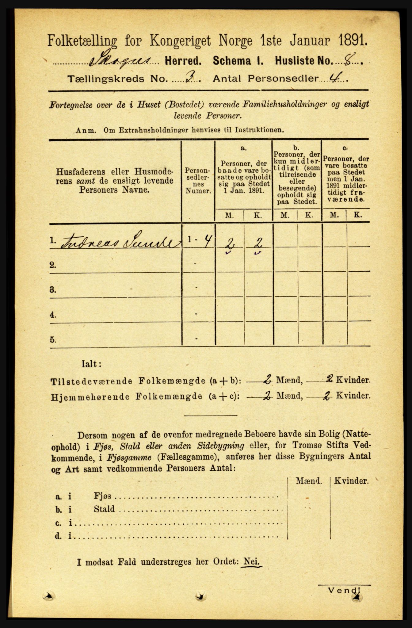 RA, 1891 census for 1719 Skogn, 1891, p. 1544