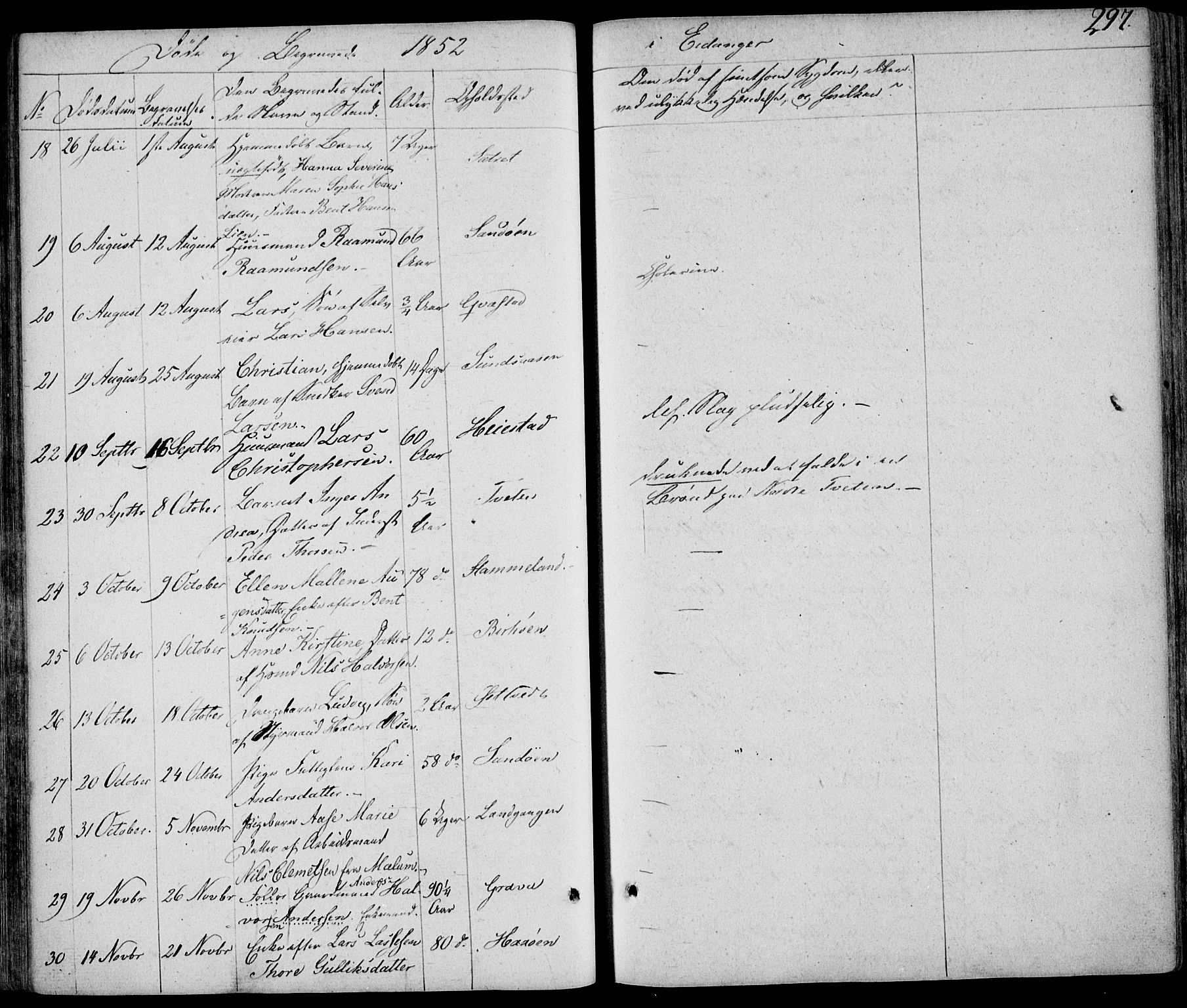 Eidanger kirkebøker, SAKO/A-261/F/Fa/L0008: Parish register (official) no. 8, 1831-1858, p. 297