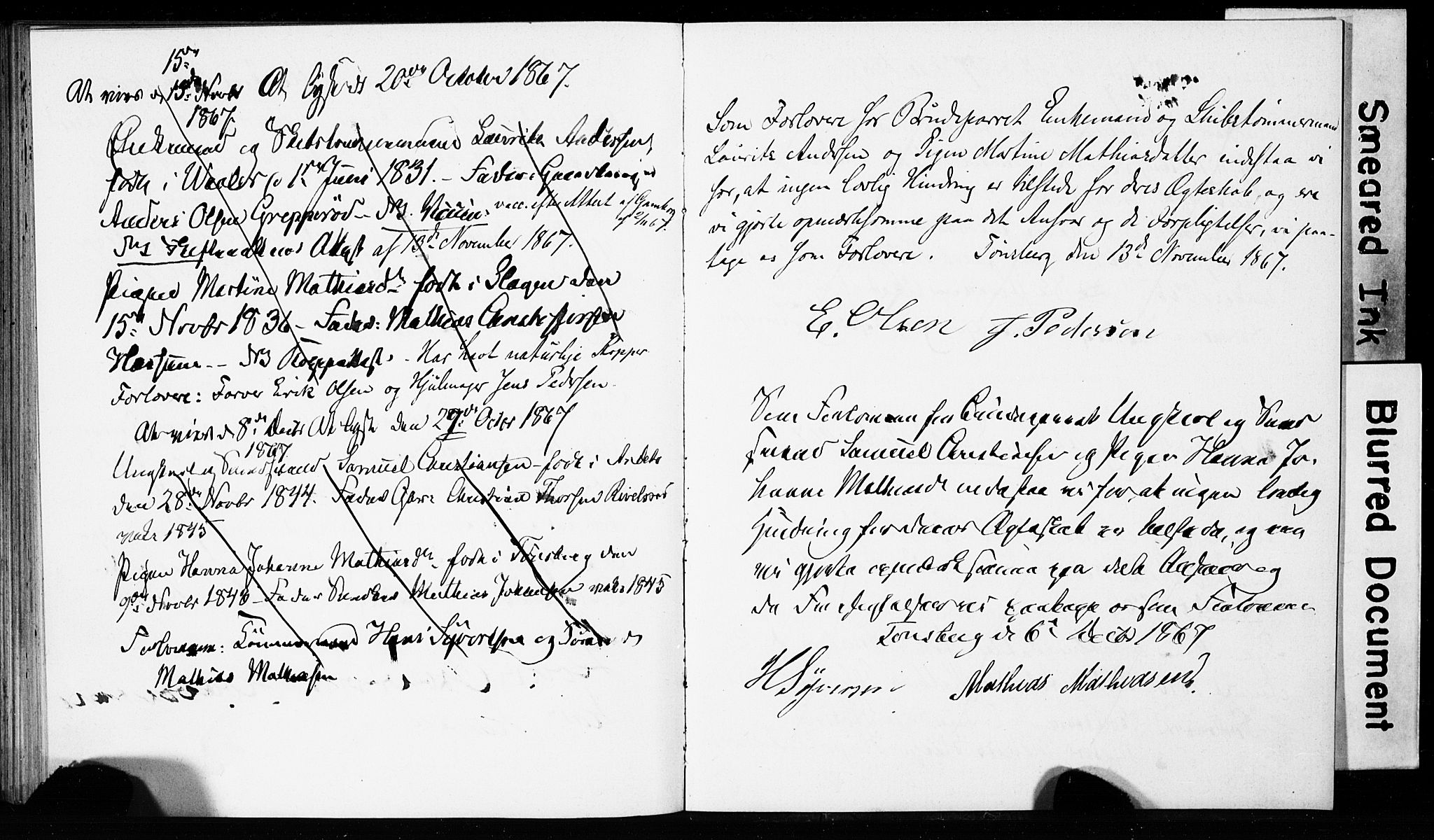 Tønsberg kirkebøker, AV/SAKO-A-330/H/Ha/L0002: Banns register no. 2, 1862-1868