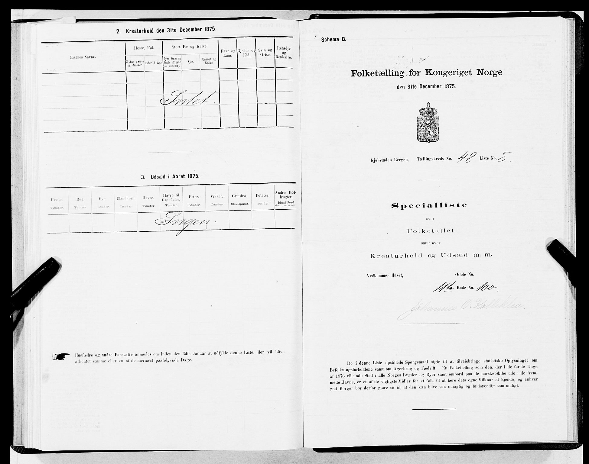 SAB, 1875 census for 1301 Bergen, 1875, p. 2509