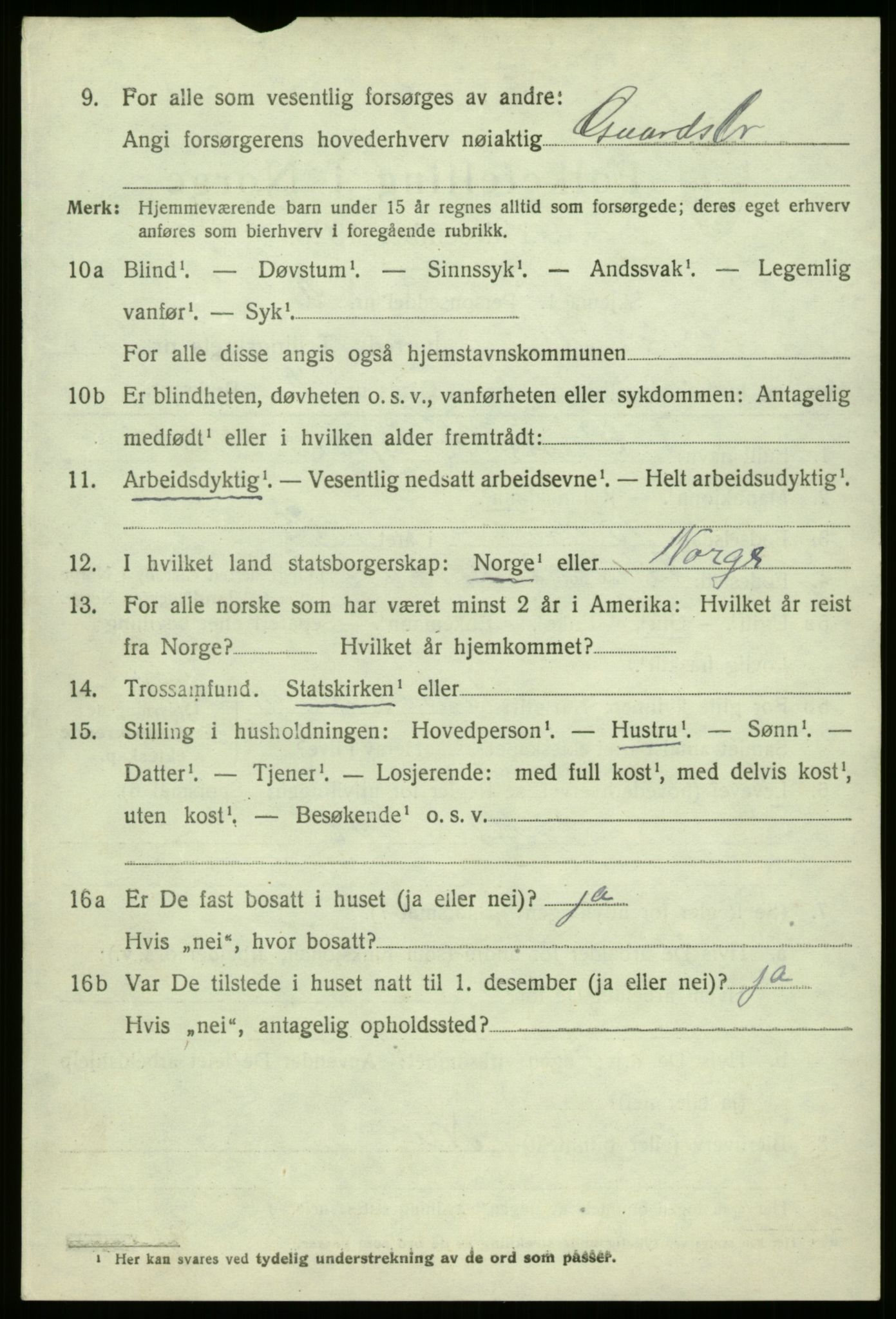 SAB, 1920 census for Askvoll, 1920, p. 4987