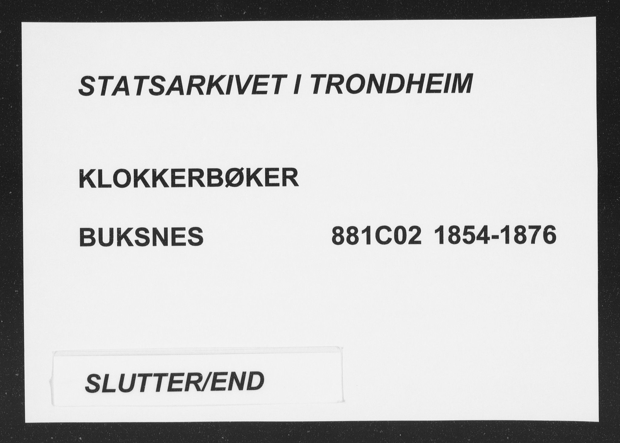 Ministerialprotokoller, klokkerbøker og fødselsregistre - Nordland, SAT/A-1459/881/L1165: Parish register (copy) no. 881C02, 1854-1876