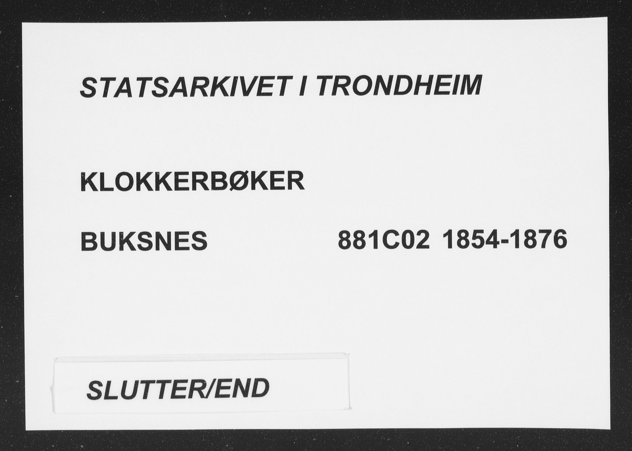 Ministerialprotokoller, klokkerbøker og fødselsregistre - Nordland, AV/SAT-A-1459/881/L1165: Parish register (copy) no. 881C02, 1854-1876