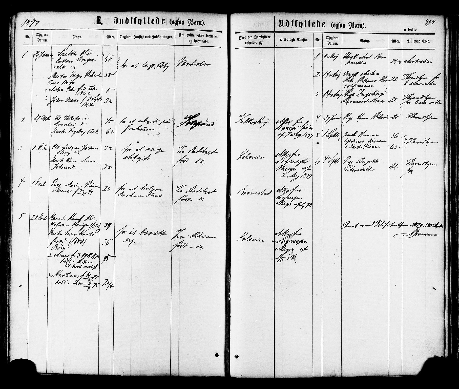 Ministerialprotokoller, klokkerbøker og fødselsregistre - Sør-Trøndelag, SAT/A-1456/606/L0293: Parish register (official) no. 606A08, 1866-1877, p. 494