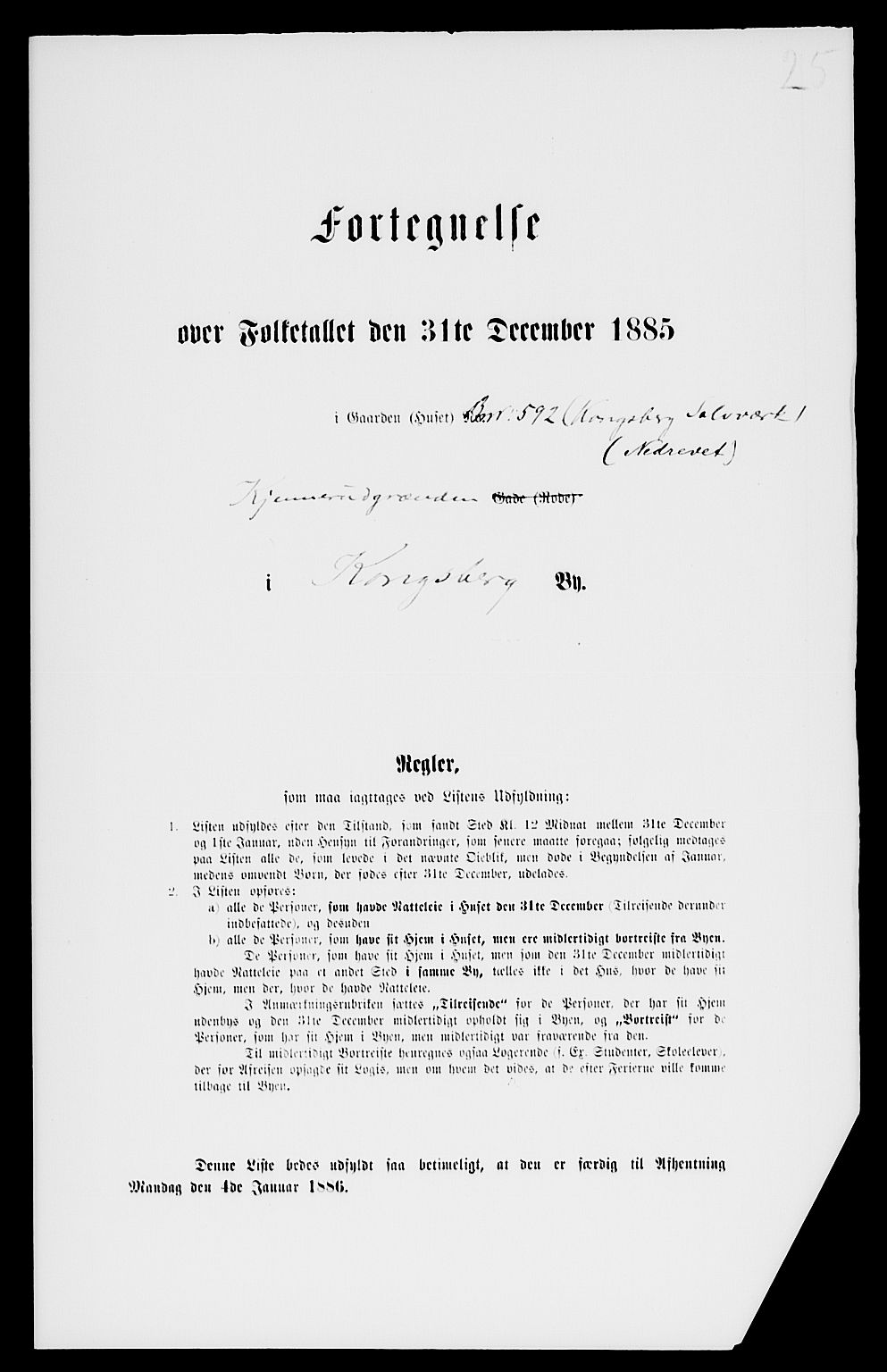 SAKO, 1885 census for 0604 Kongsberg, 1885, p. 1369