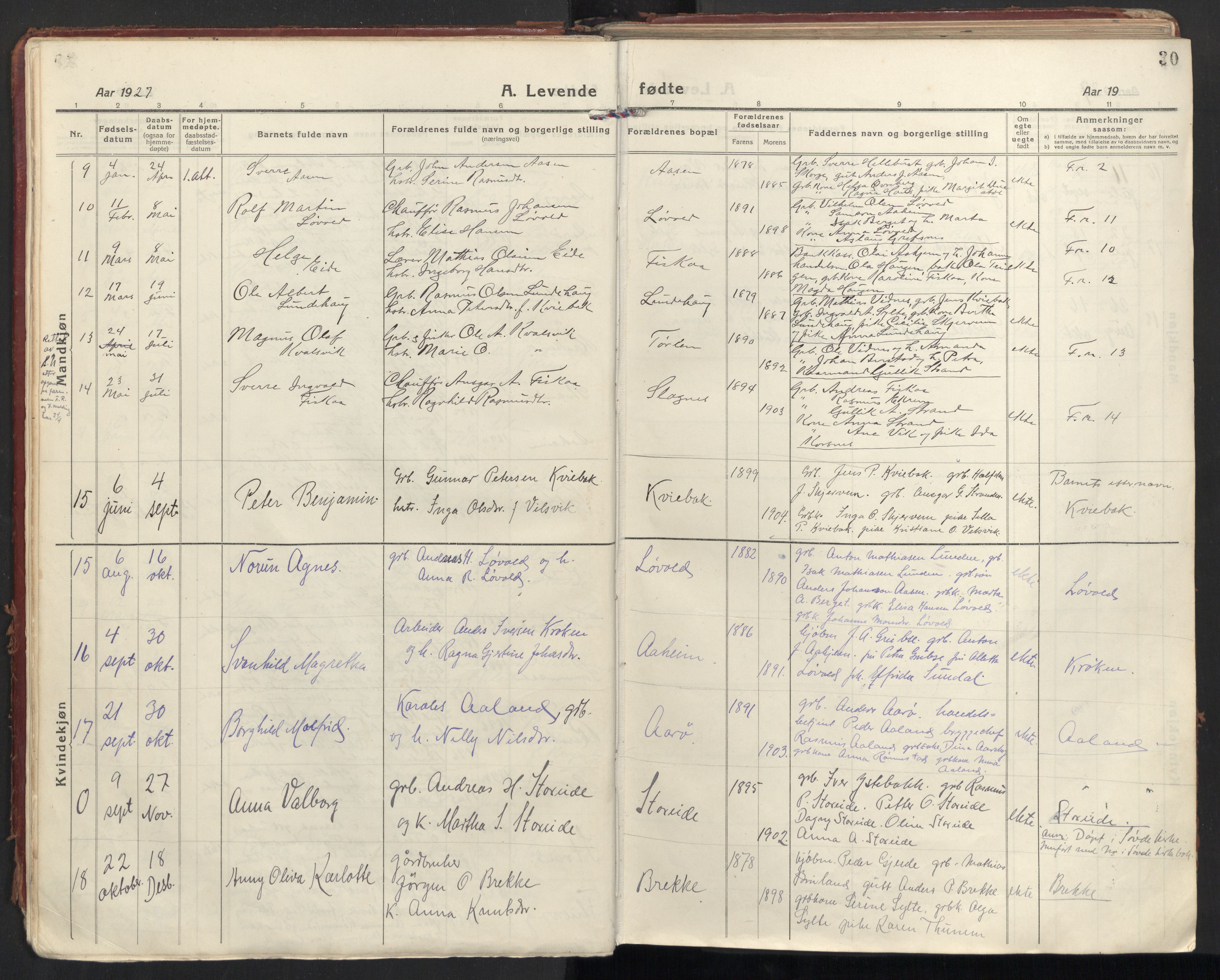 Ministerialprotokoller, klokkerbøker og fødselsregistre - Møre og Romsdal, SAT/A-1454/501/L0012: Parish register (official) no. 501A12, 1920-1946, p. 30